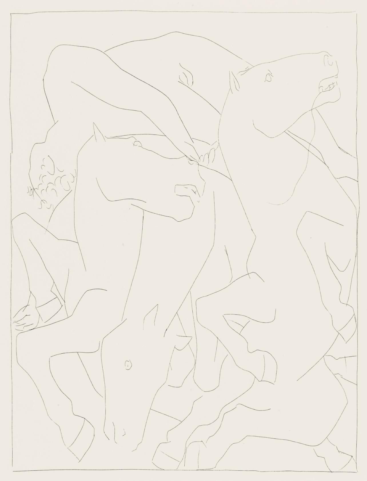 Landscape Print Pablo Picasso - Picasso, Composition, Les Métamorphoses (d'après)