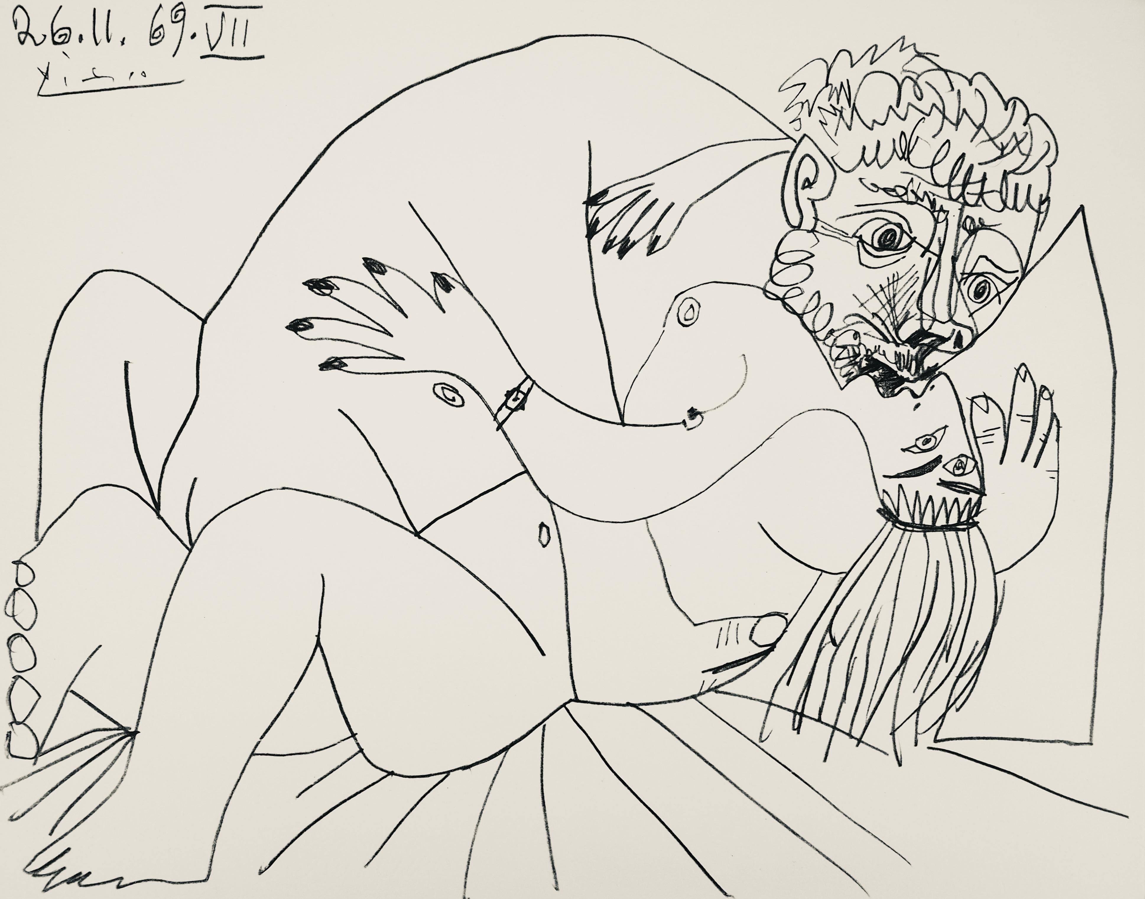 Picasso, Composition (Orozco 193-204), Au Baiser D'Avignon (after) - Print by Pablo Picasso