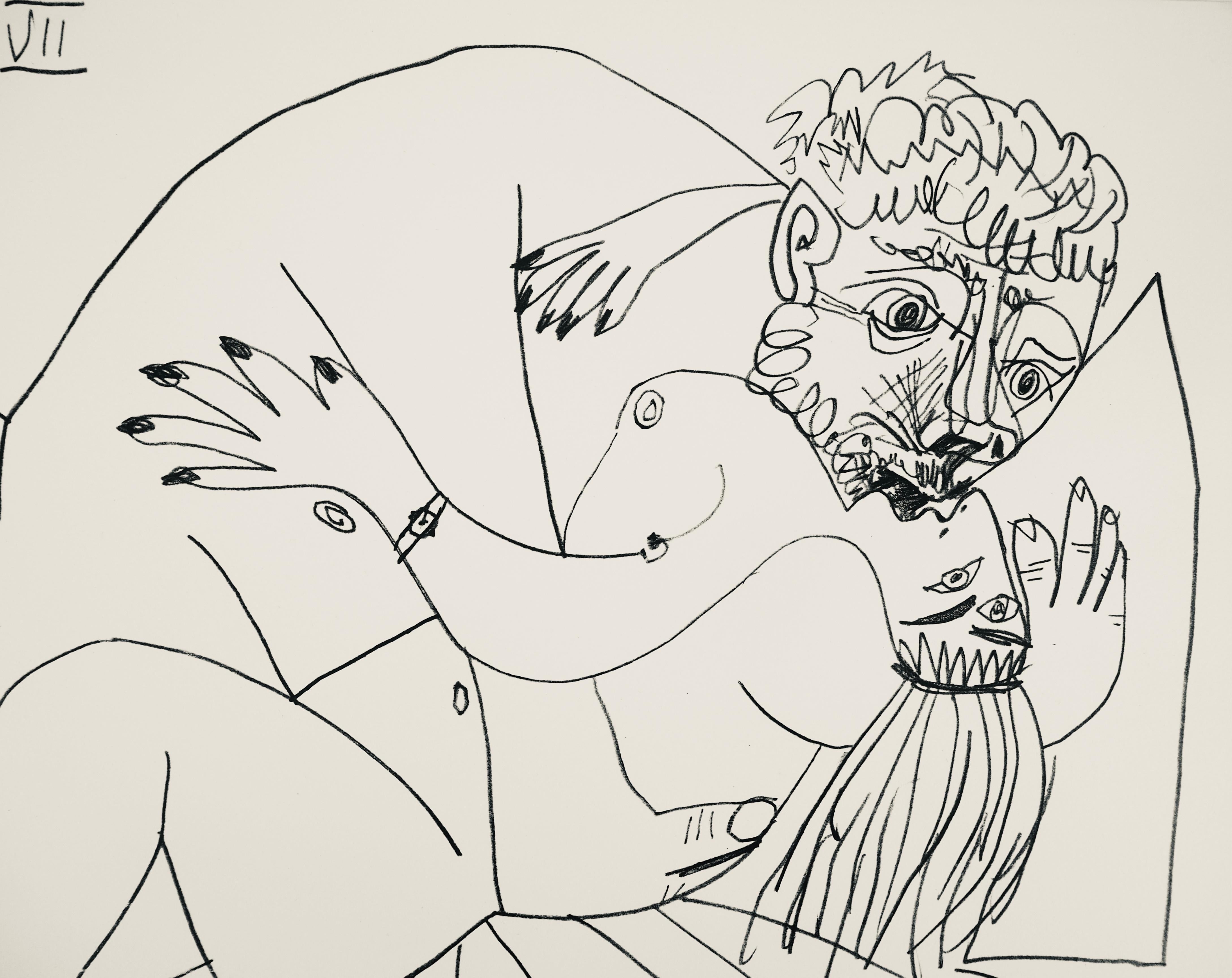 Picasso, Composition (Orozco 193-204), Au Baiser D'Avignon (after) - Cubist Print by Pablo Picasso