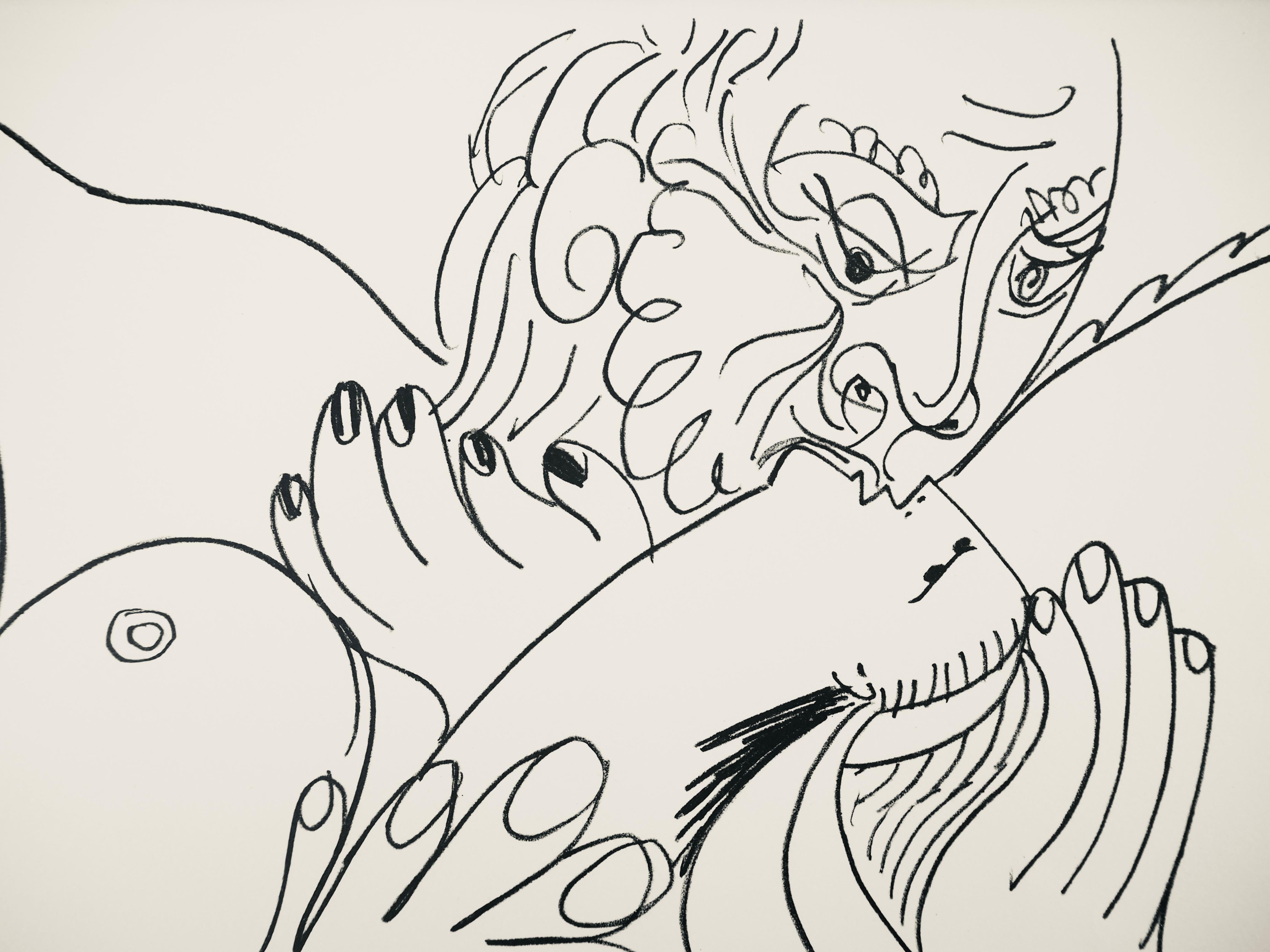 Picasso, Composition (Orozco 193-204), Au Baiser D'Avignon (après) - Cubisme Print par Pablo Picasso