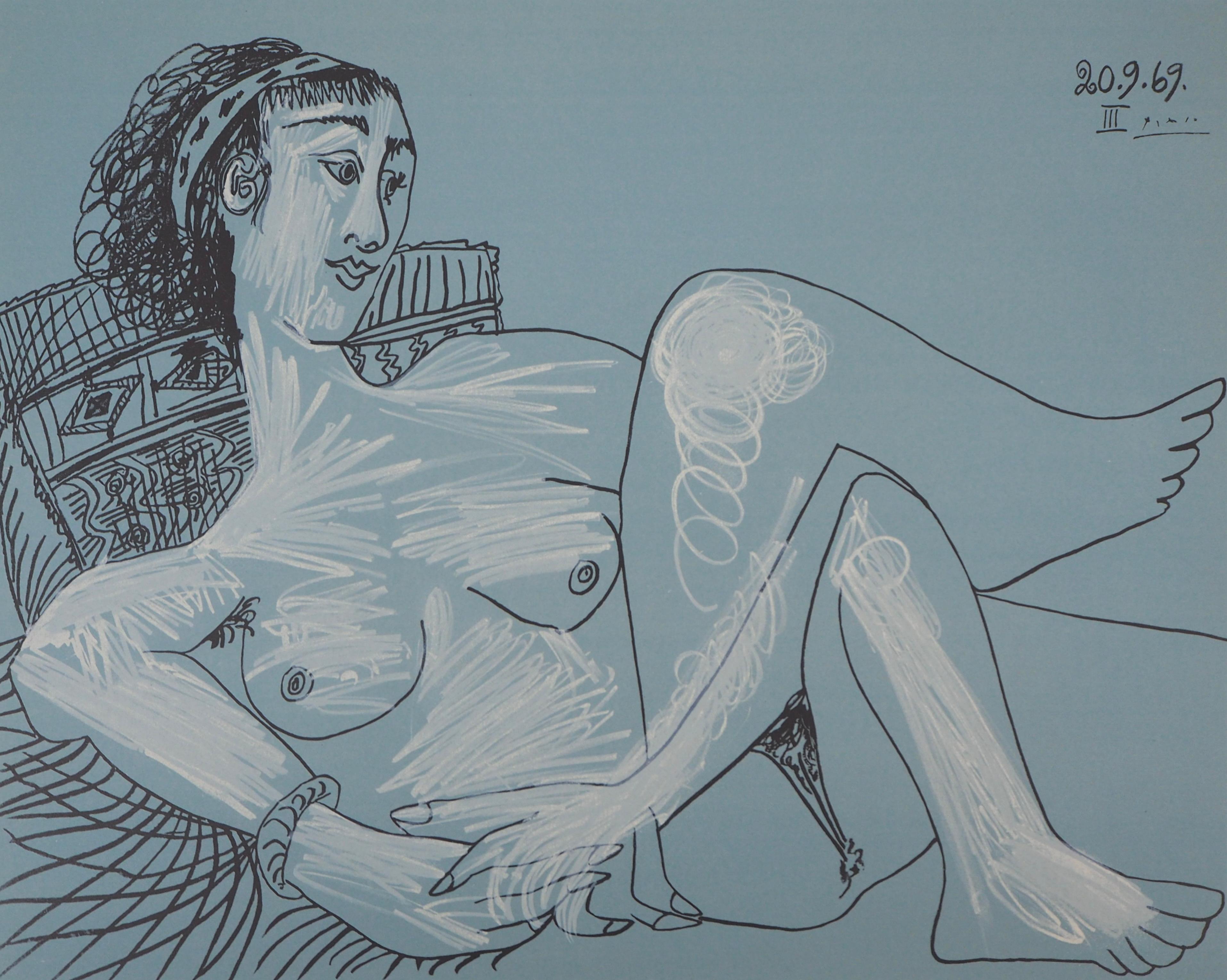 Pablo Picasso Landscape Print - Picasso, Composition (Orozco 193-204), Au Baiser D'Avignon (after)