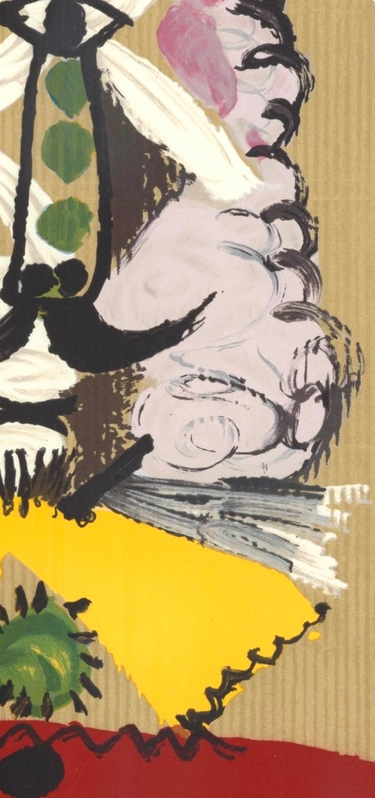 Picasso, Composition (Orozco 207-261), Vingt-Neuf Portraits Imaginaires (after) - Brown Figurative Print by Pablo Picasso