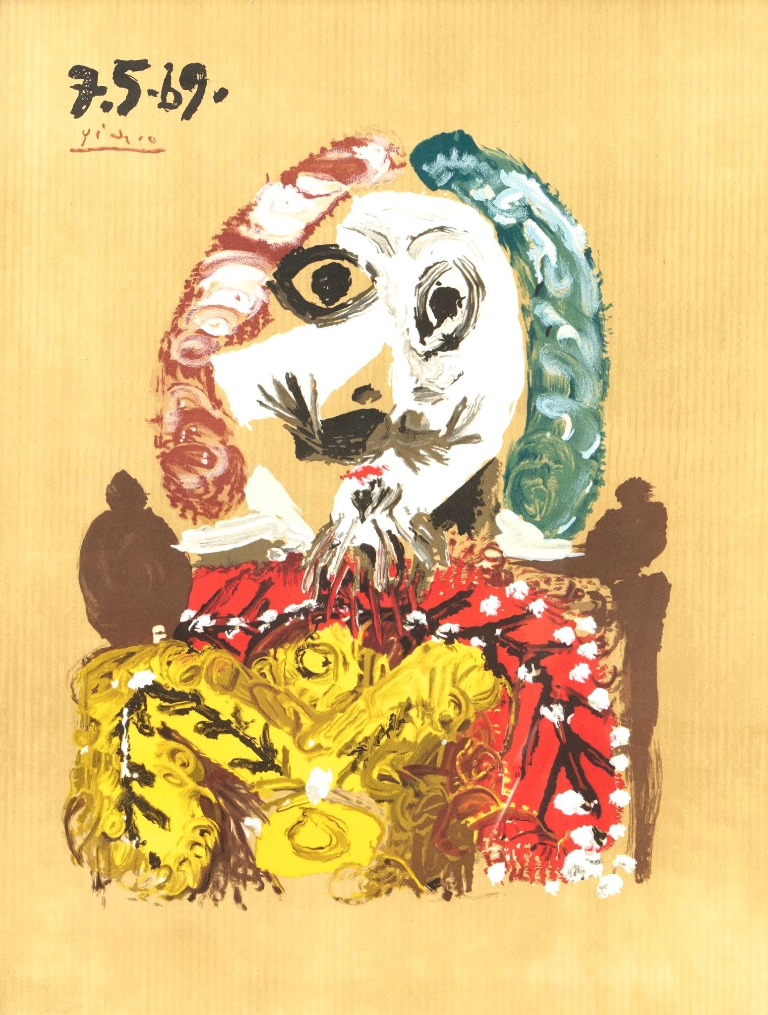 Lithograph on vélin d’Arches paper. Signed in the plate, as issued. Good condition. Notes: From the folio, Picasso, Vingt-Neuf Portraits Imaginaires, 1969. Published by Éditions Cercle d'Art, Paris; rendered by Marcel Salinas, Paris; printed by