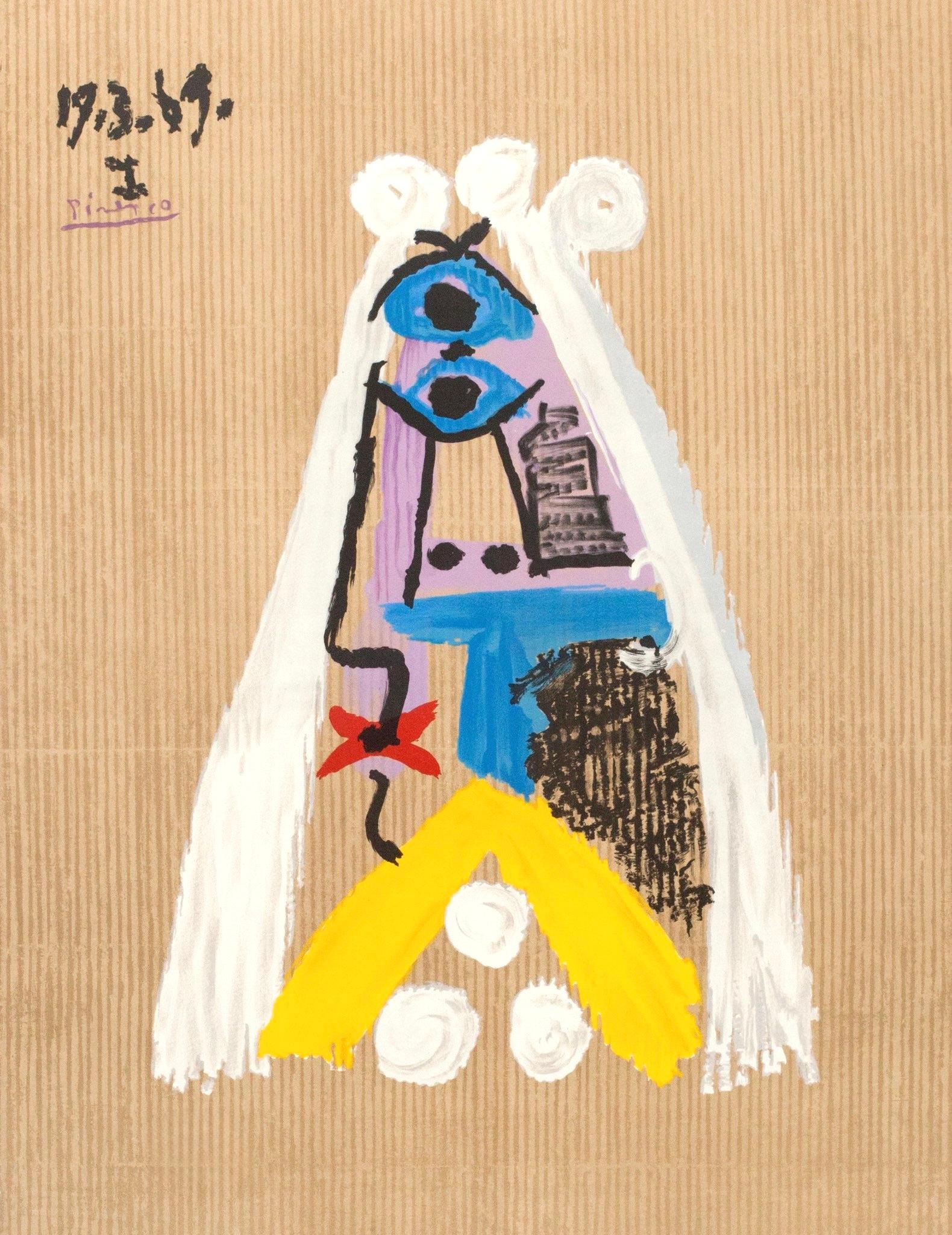 Litografia su carta vélin d'Arches. Firmato nel piatto, come da edizione. Buone condizioni. Note: Dal volume Picasso, Vingt-Neuf Portraits Imaginaires, 1969. Pubblicato da Éditions Cercle d'Art, Parigi; reso da Marcel Salinas, Parigi; stampato da
