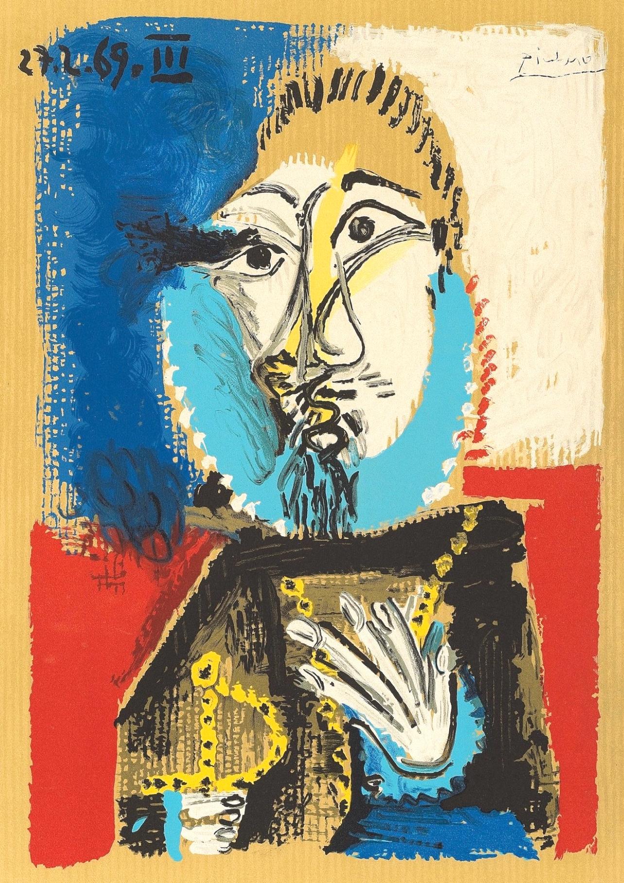 Pablo Picasso Figurative Print - Picasso, Composition (Orozco 207-261), Vingt-Neuf Portraits Imaginaires (after)