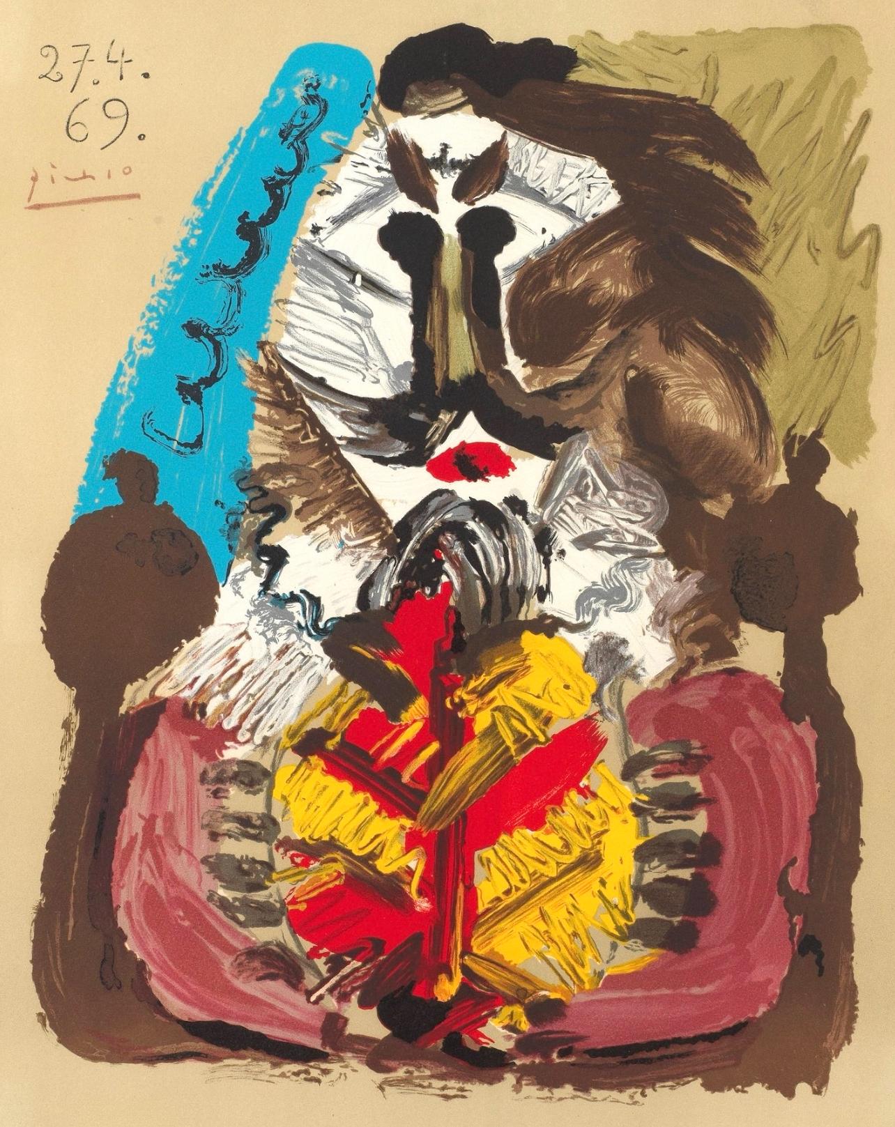 Pablo Picasso Figurative Print - Picasso, Composition (Orozco 207-261), Vingt-Neuf Portraits Imaginaires (after)