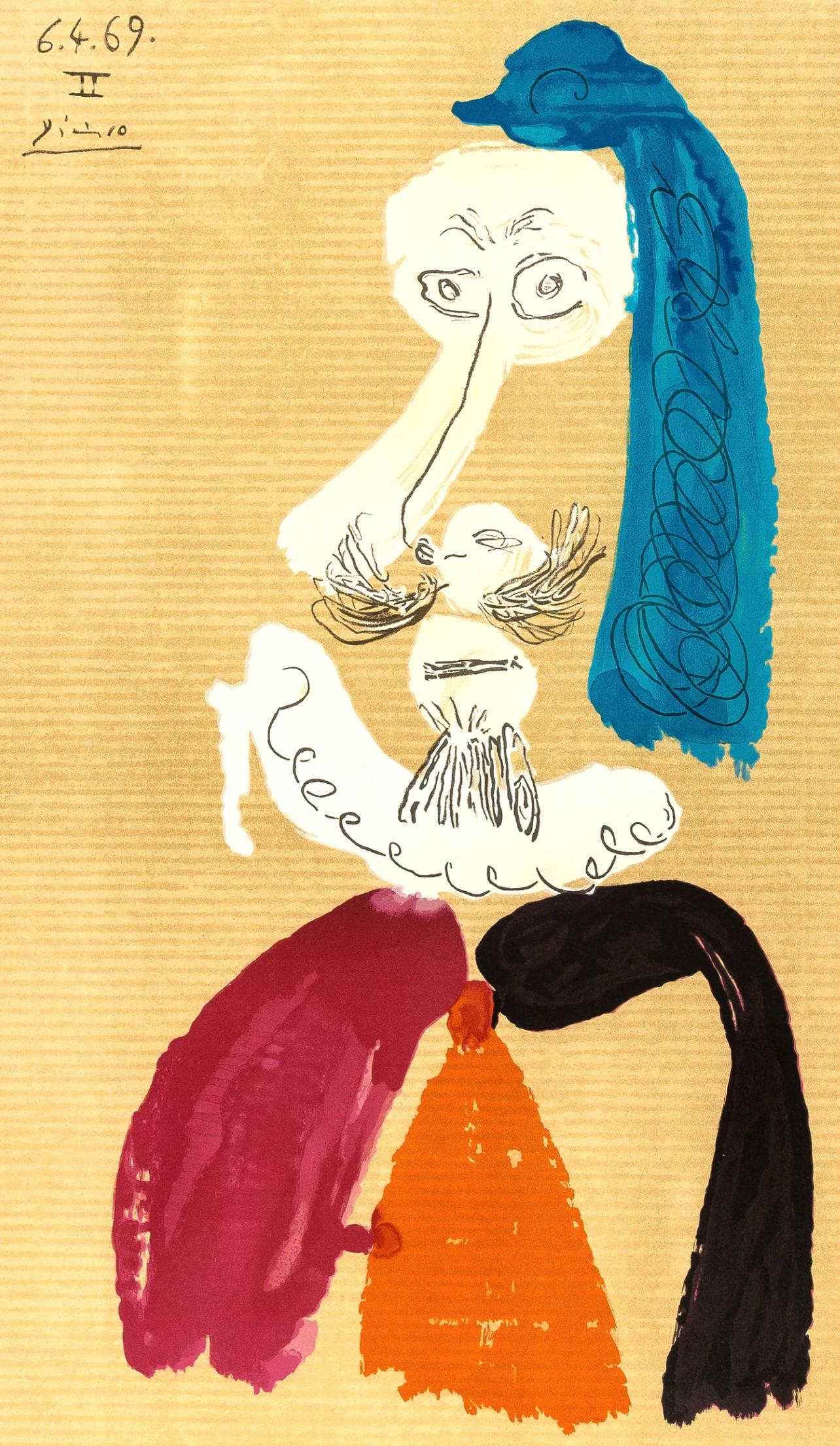 Pablo Picasso Figurative Print - Picasso, Composition (Orozco 207-261), Vingt-Neuf Portraits Imaginaires (after)