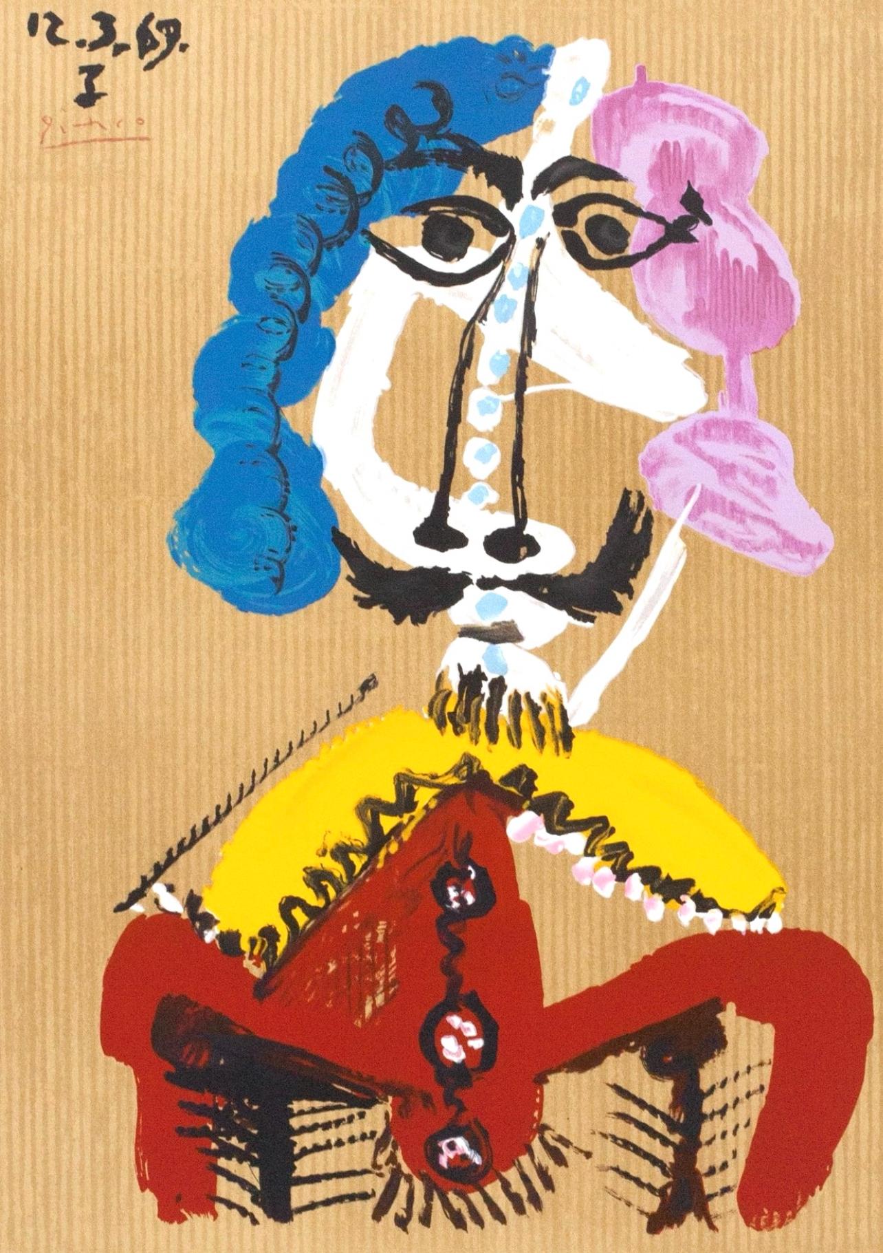 Pablo Picasso Landscape Print - Picasso, Composition (Orozco 207-261), Vingt-Neuf Portraits Imaginaires (after)