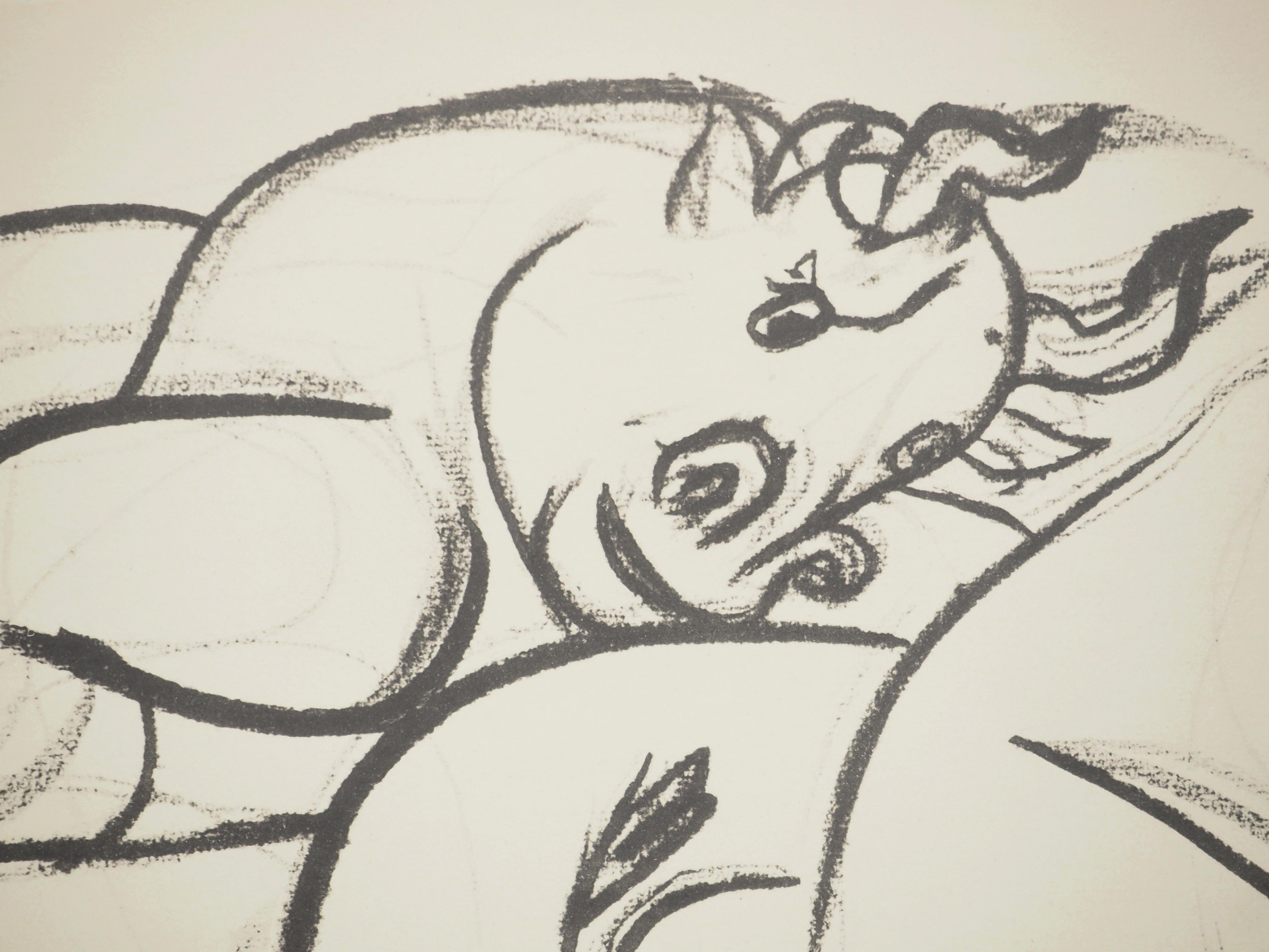 Picasso, Composition (Orozco 238), Picasso, La flûte double (after) - Print by Pablo Picasso