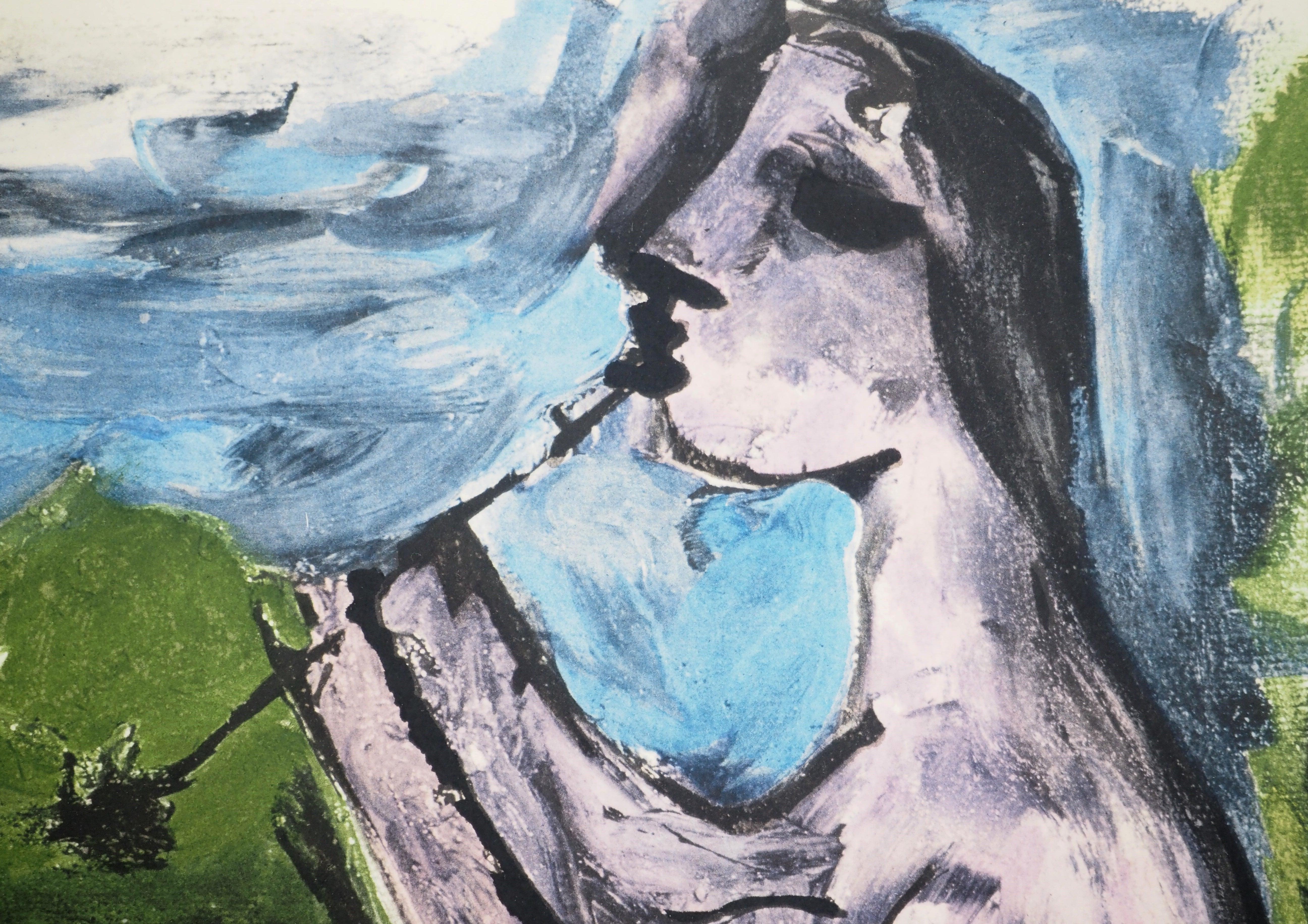 Picasso, Composition (Orozco 238), Picasso, La flûte double (after) - Print by Pablo Picasso