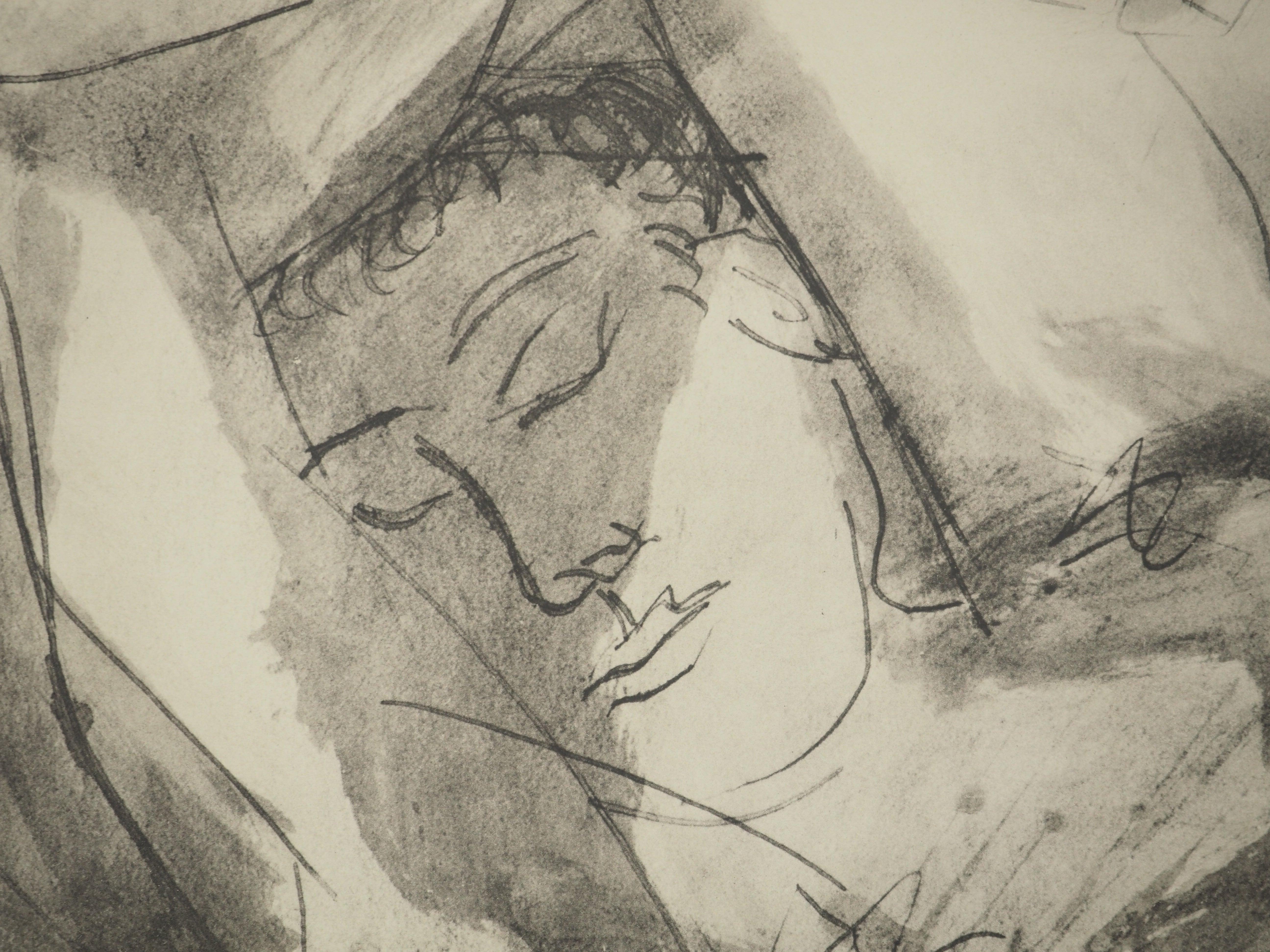 Picasso, Composition (Orozco 238), Picasso, La flûte double (d'après) - Print de Pablo Picasso