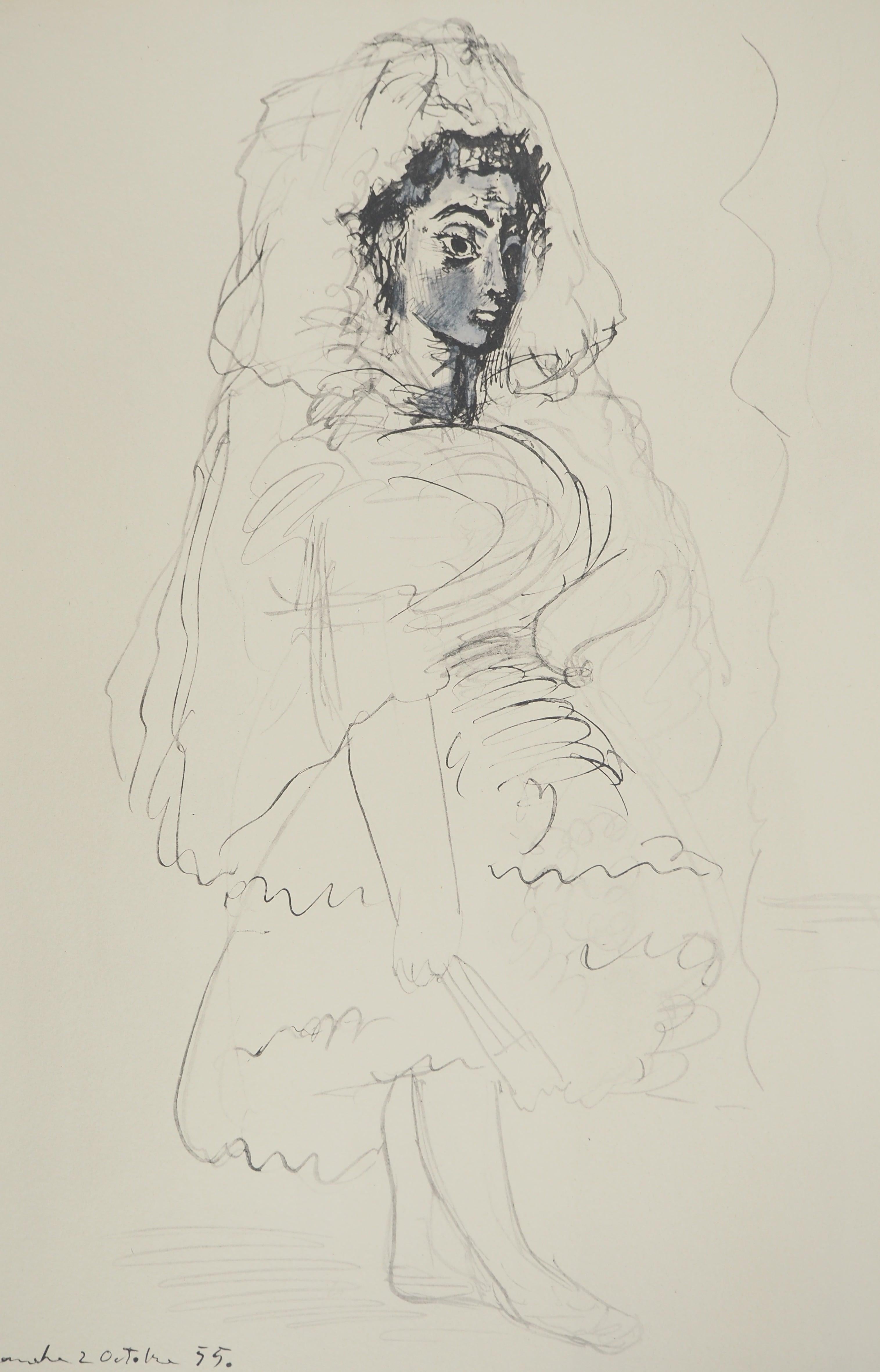 Picasso, Composition (Orozco 238), Picasso, La flûte double (d'après) - Print de Pablo Picasso