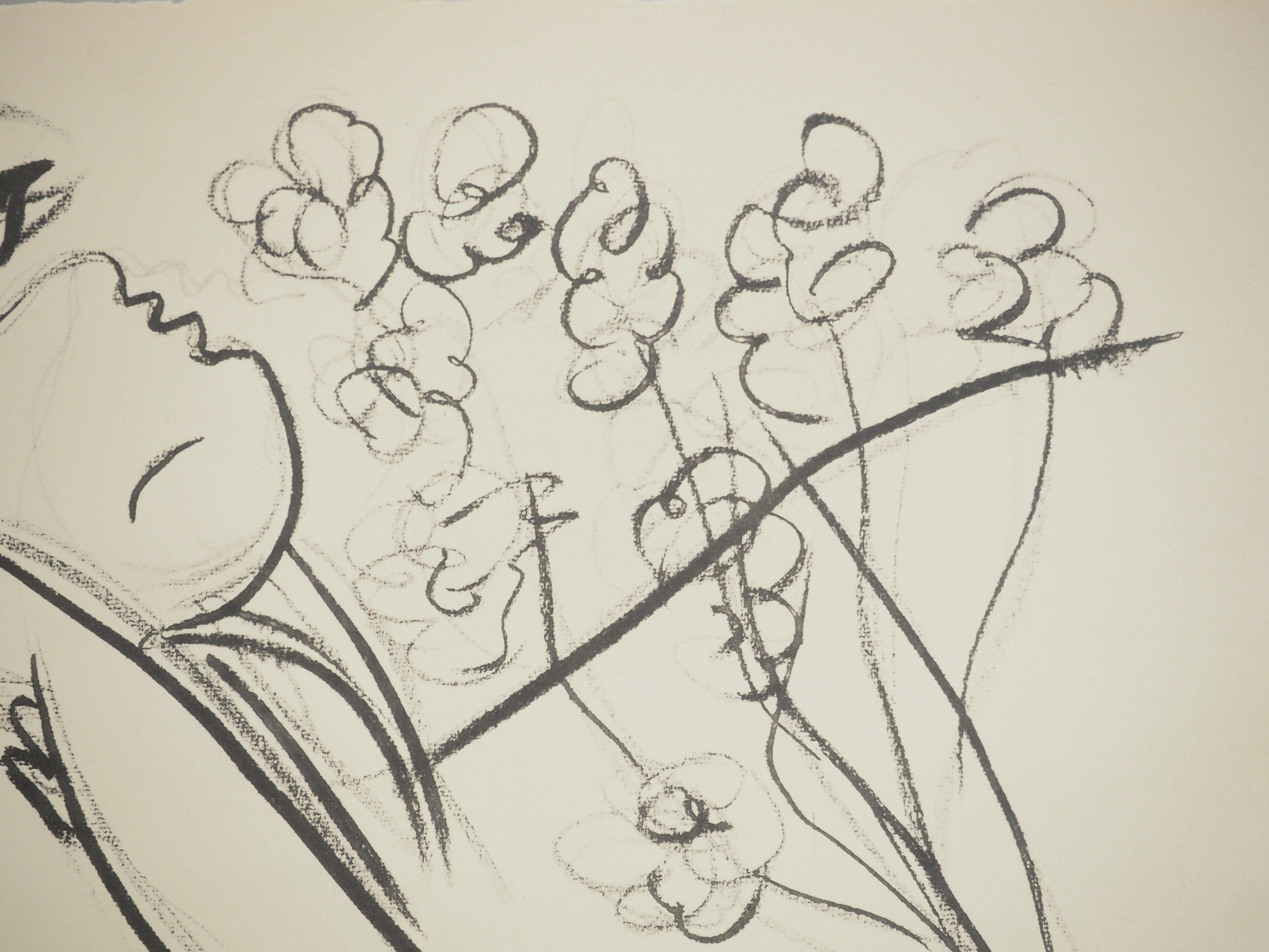 Picasso, Composition (Orozco 238), Picasso, La flûte double (after) - Cubist Print by Pablo Picasso