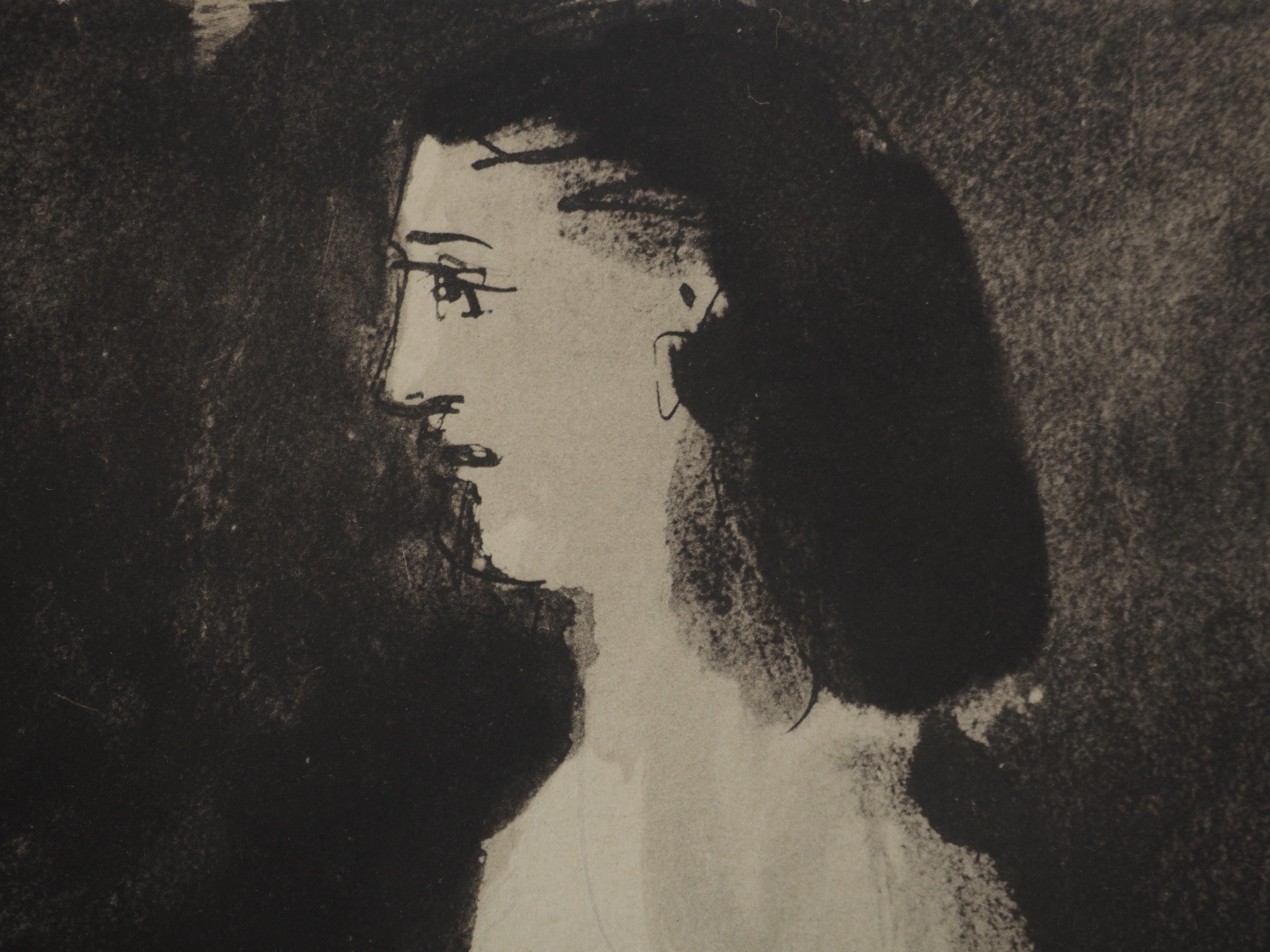 Picasso, Composition (Orozco 238), Picasso, La flûte double (d'après) - Cubisme Print par Pablo Picasso