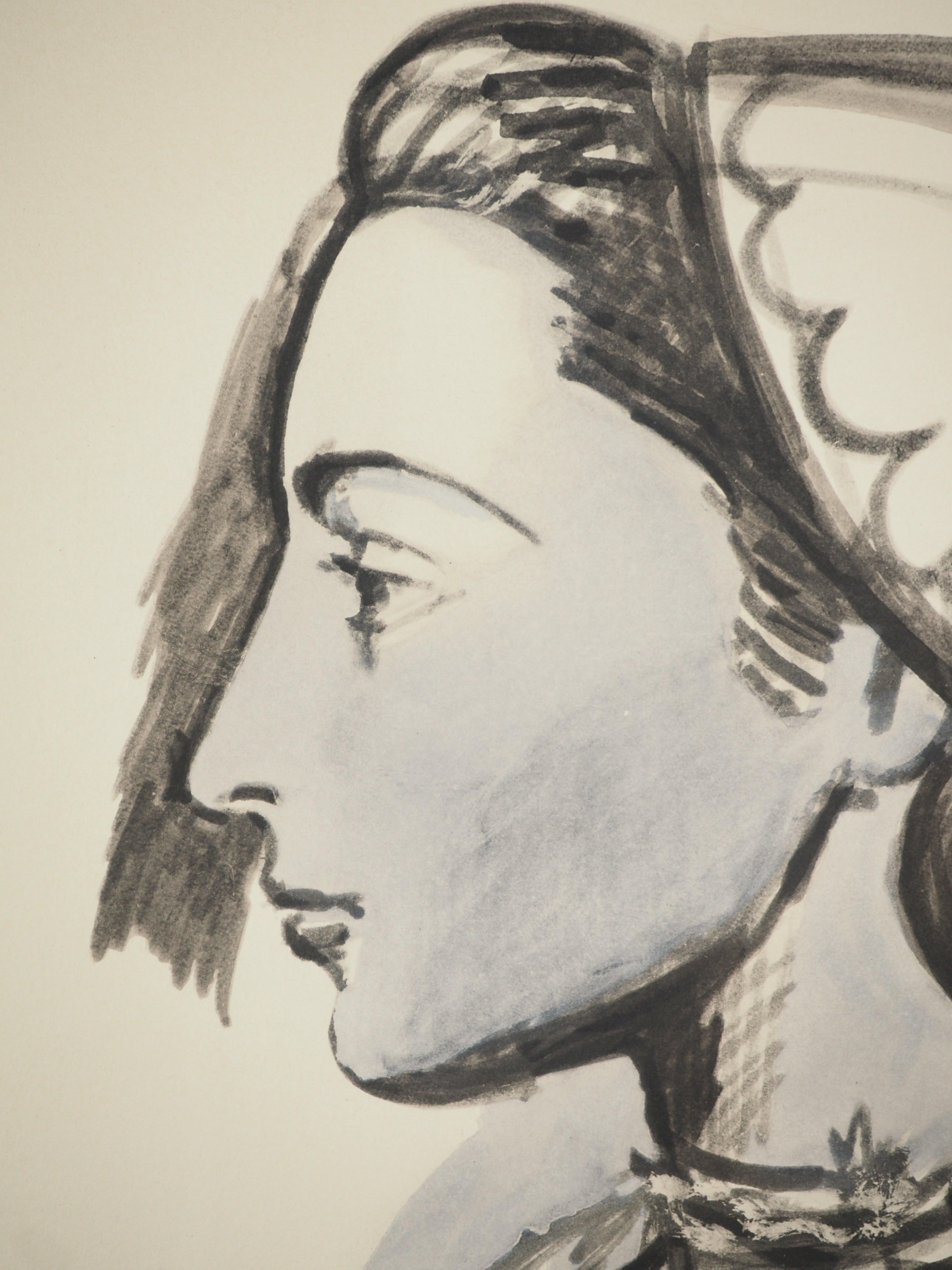 Picasso, Composition (Orozco 238), Picasso, La flûte double (after) - Cubist Print by Pablo Picasso
