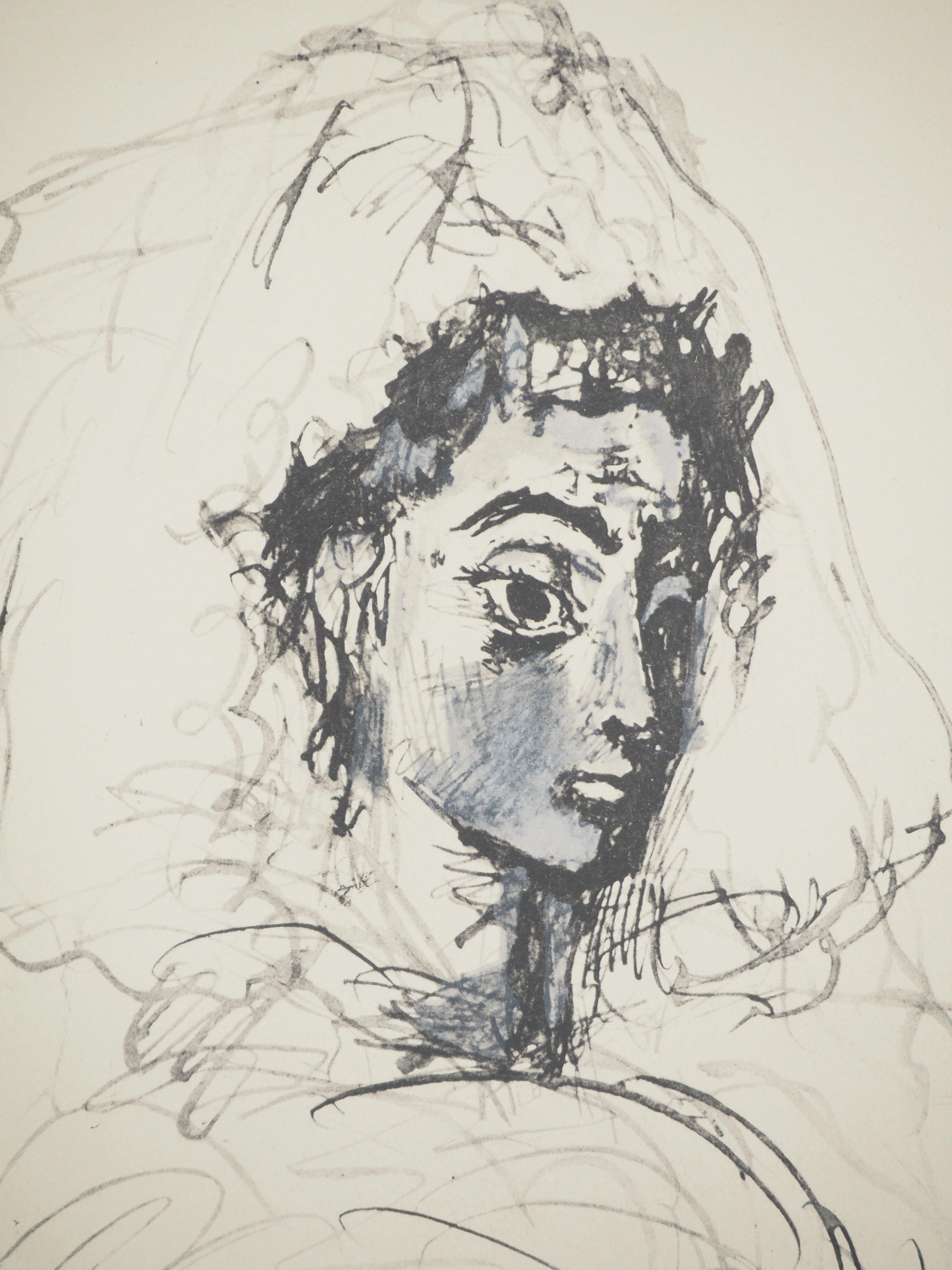 Picasso, Composition (Orozco 238), Picasso, La flûte double (d'après) - Cubisme Print par Pablo Picasso