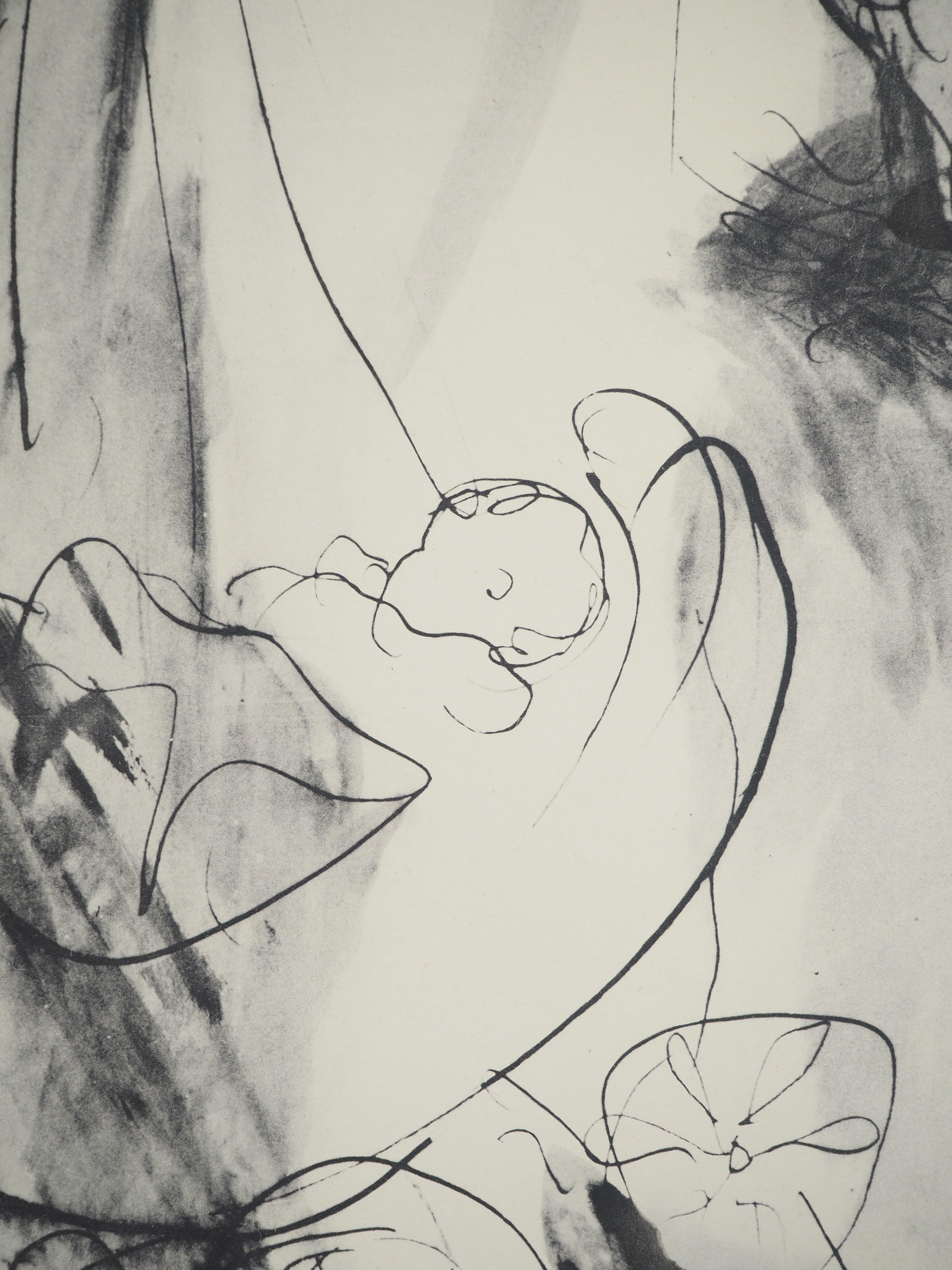 Picasso, Composizione (Orozco 238), Picasso, La flûte double (dopo) - Landscape Print Grigio di Pablo Picasso