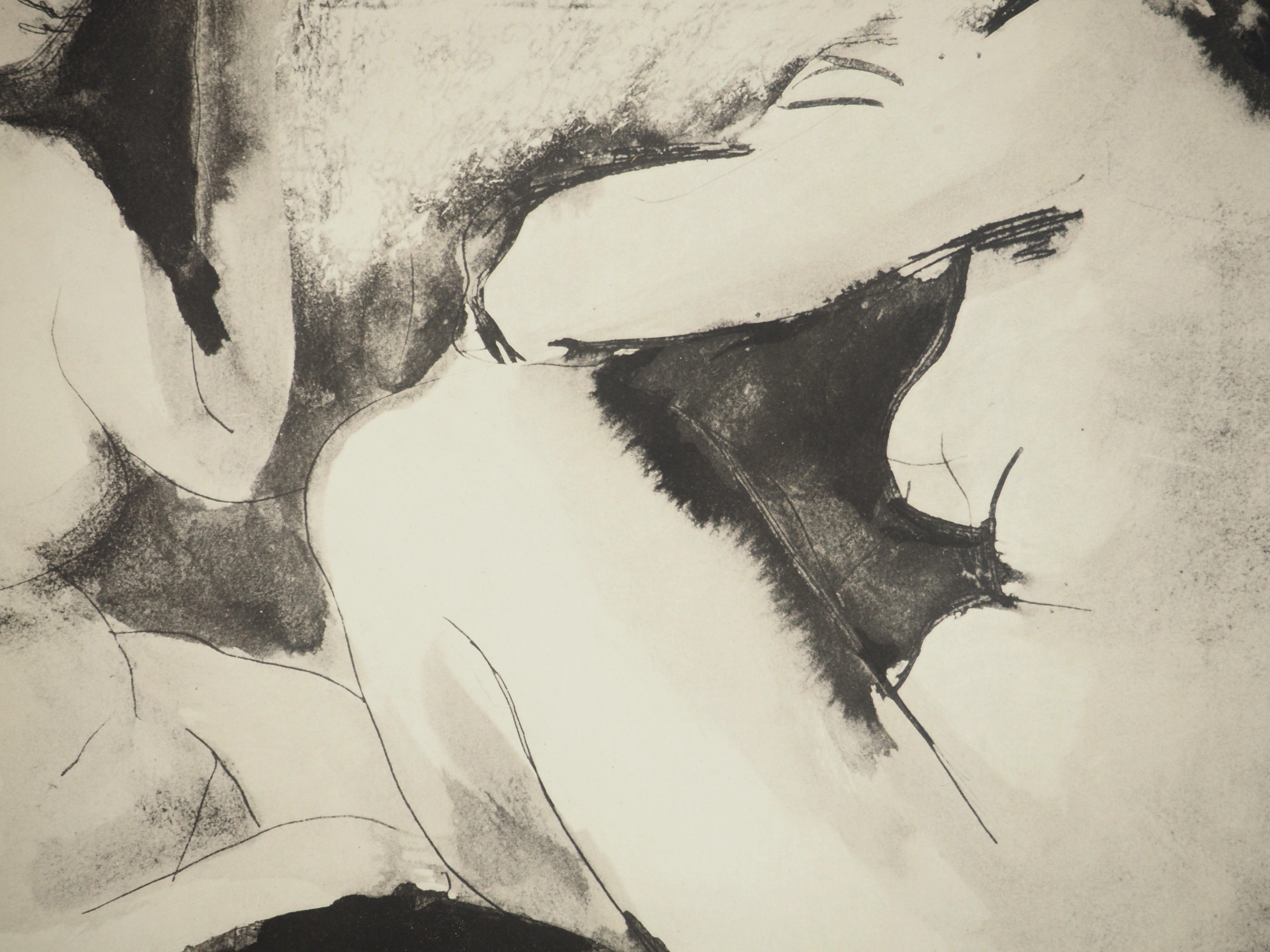 Picasso, Composition (Orozco 238), Picasso, La flûte double (after) - Beige Figurative Print by Pablo Picasso