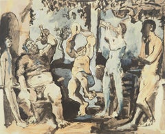 Picasso, Composición (Orozco 238), Picasso, La flauta doble (después)