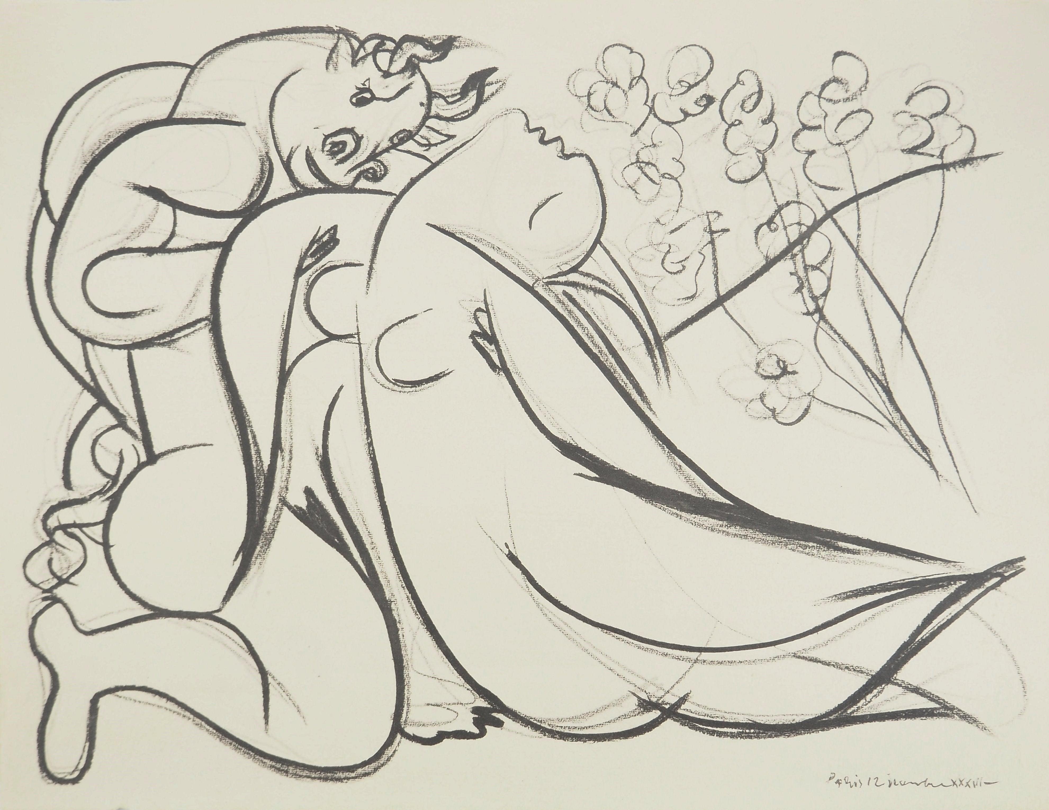 Picasso, Composición (Orozco 238), Picasso, La flauta doble (después)