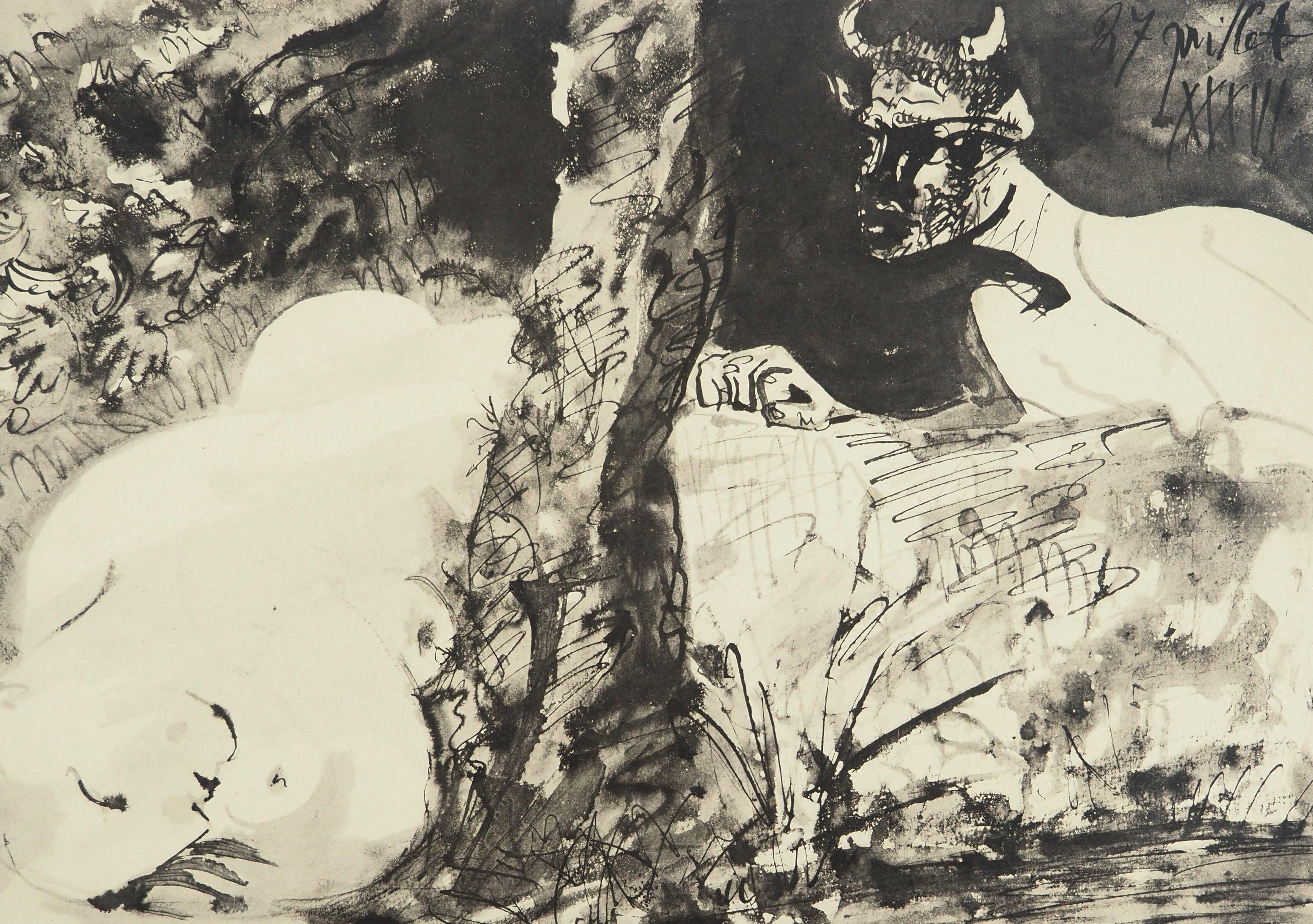 Picasso, Komposition (Orozco 238), Picasso, La flûte double (nach)