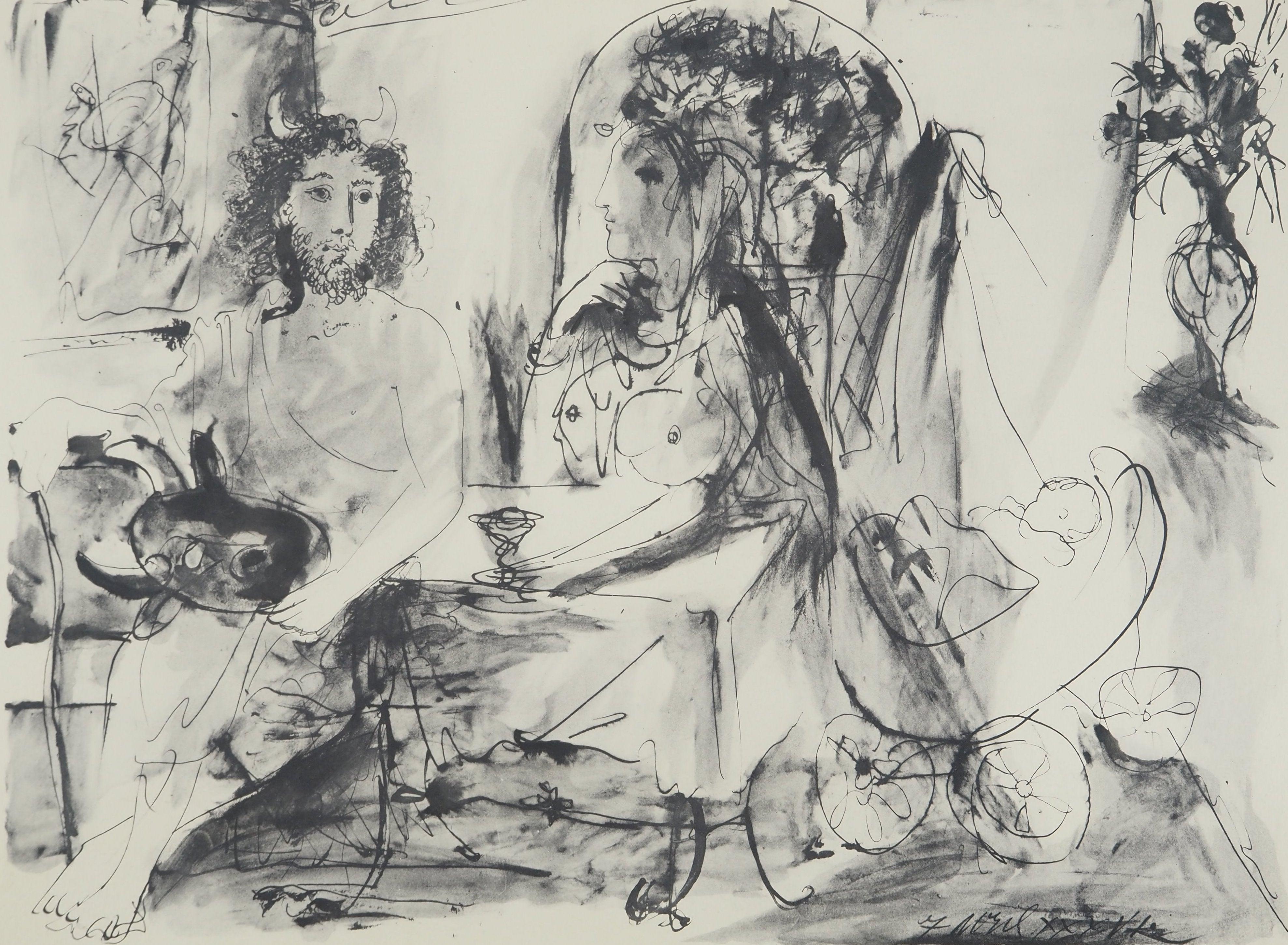 Picasso, Composizione (Orozco 238), Picasso, La flûte double (dopo)