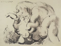 Picasso, Composition (Orozco 238), Picasso, La flûte double (after)