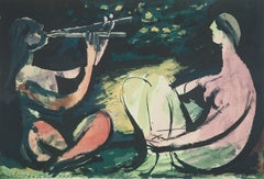 Picasso, Komposition (Orozco 238), Picasso, La flûte double (nach)