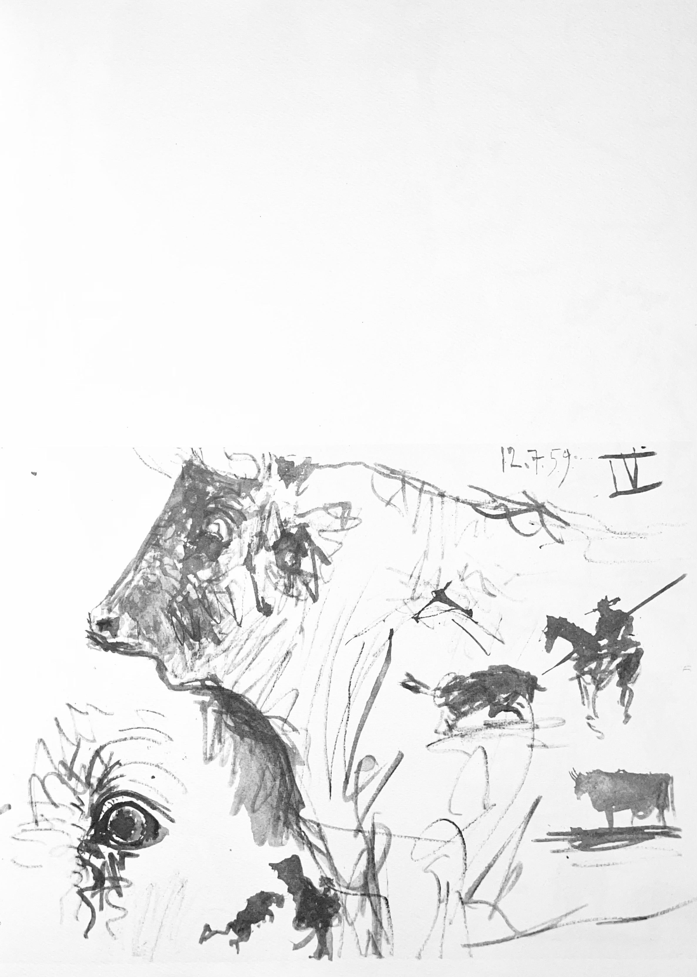Picasso, Composition, Pablo Picasso, Toros Y Toreros (after) For Sale 4