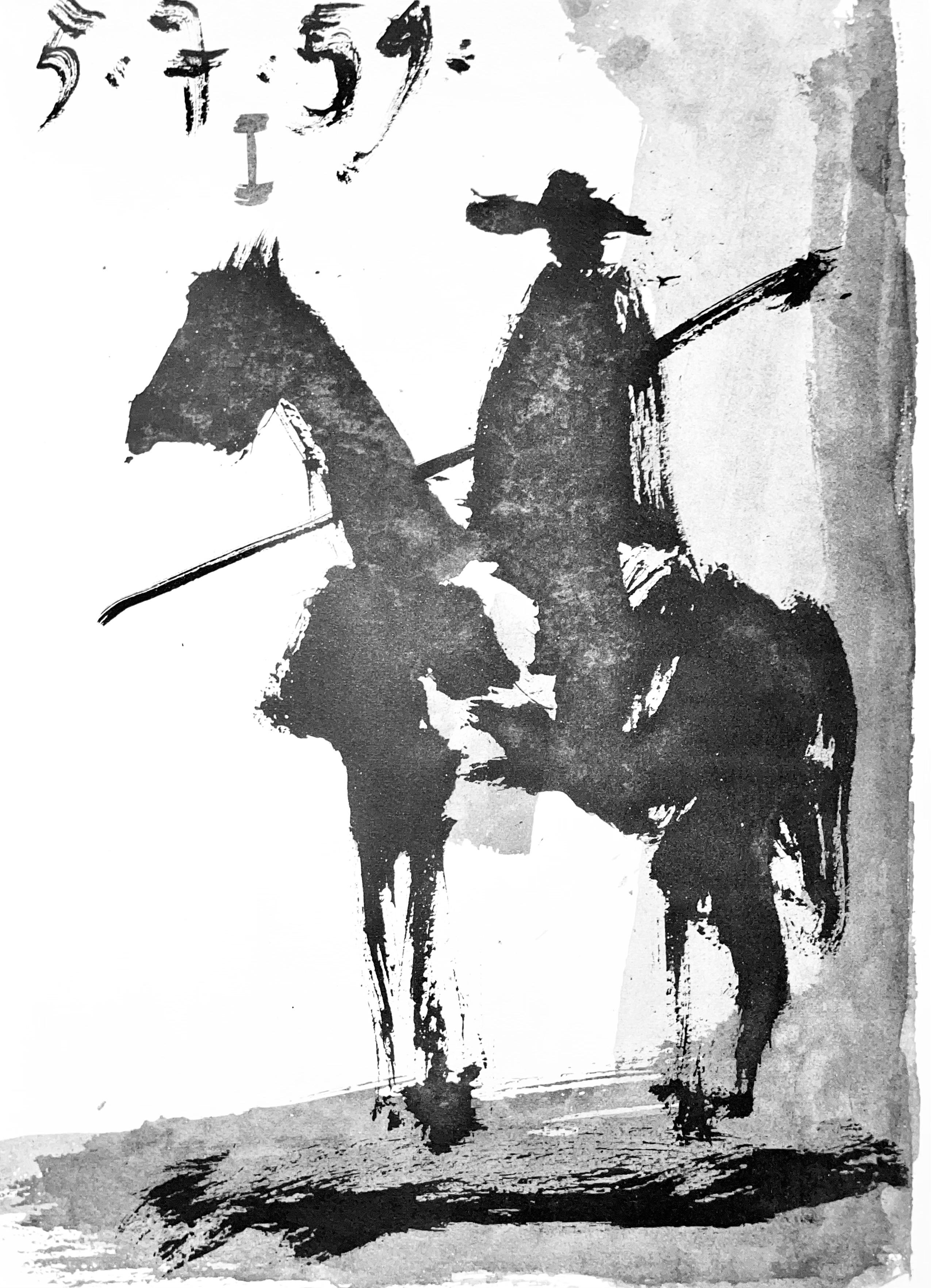 Héliogravure on vélin paper. Paper Size: 14.75 x 10.5 inches. Inscription: Unsigned and unnumbered, as issued. Notes: From the album, Pablo Picasso, Toros y toreros, 1961. Published by Les Éditions Cercle d'Art, Paris; printed by Bosson et Auclair,