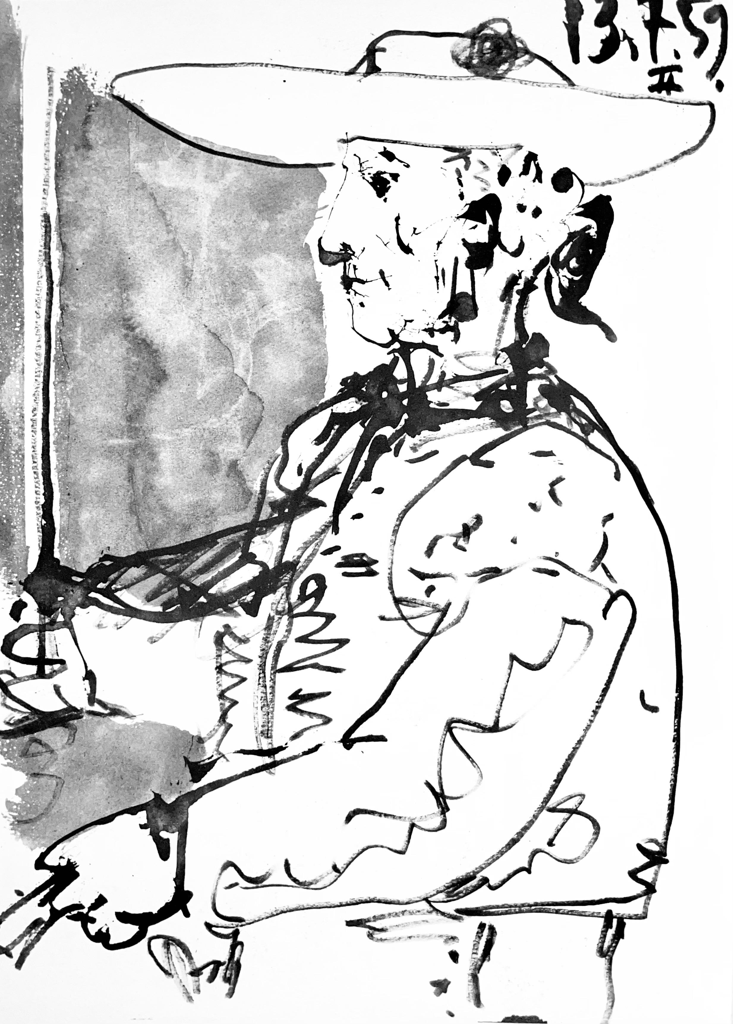Héliogravure on vélin paper. Paper Size: 14.75 x 10.5 inches. Inscription: Unsigned and unnumbered, as issued. Notes: From the album, Pablo Picasso, Toros y toreros, 1961. Published by Les Éditions Cercle d'Art, Paris; printed by Bosson et Auclair,