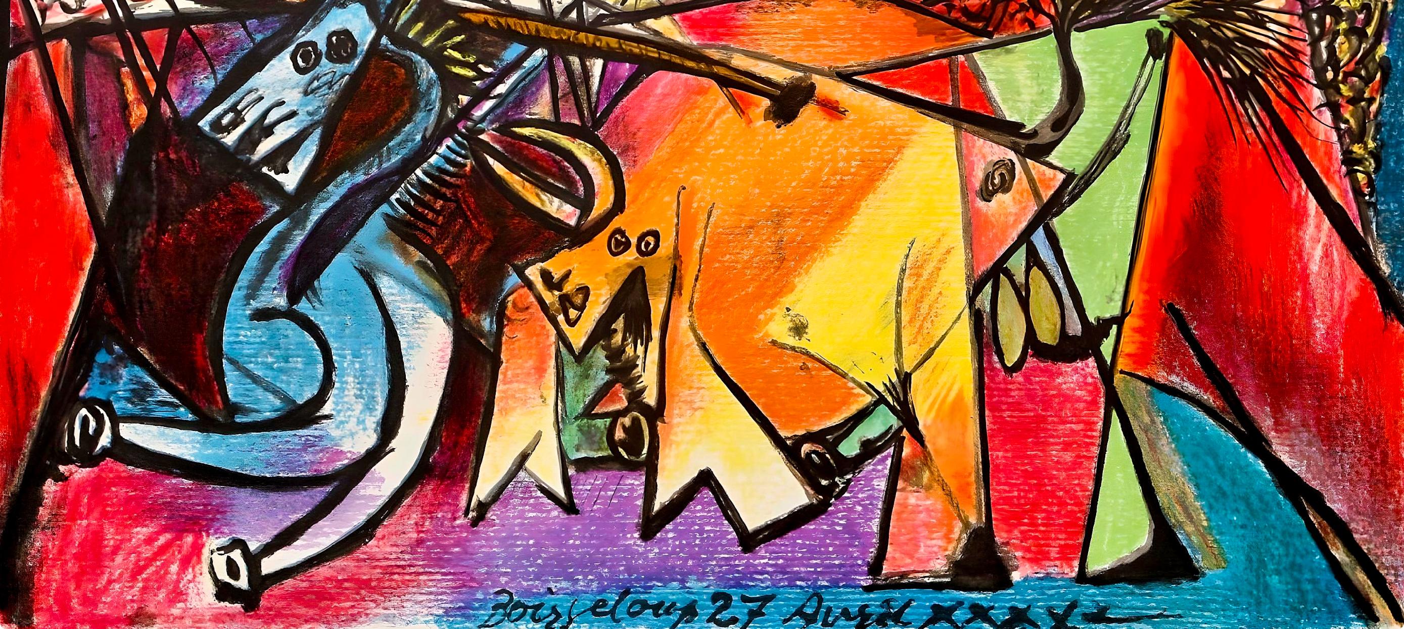 Picasso, Composition, Picasso 1930-1935, Cahiers d'Art (after) - Pink Figurative Print by Pablo Picasso
