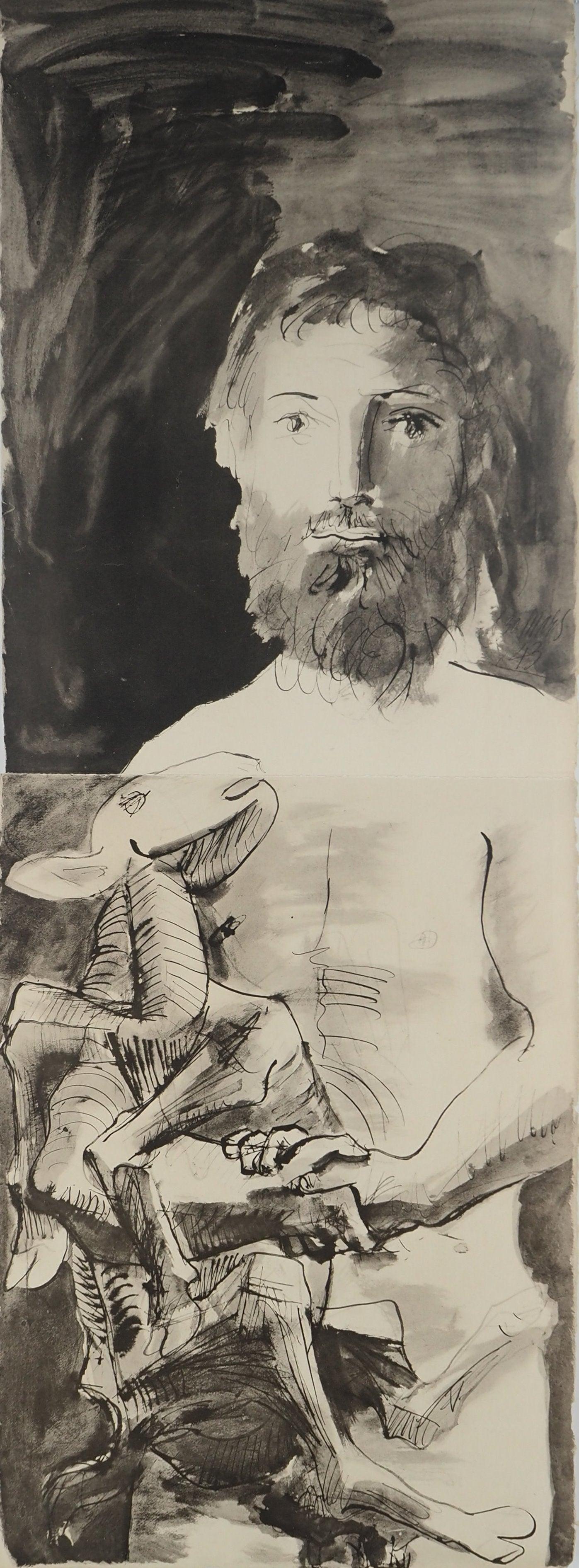 Picasso, Composición (Orozco 238), Picasso, La flauta doble (después)