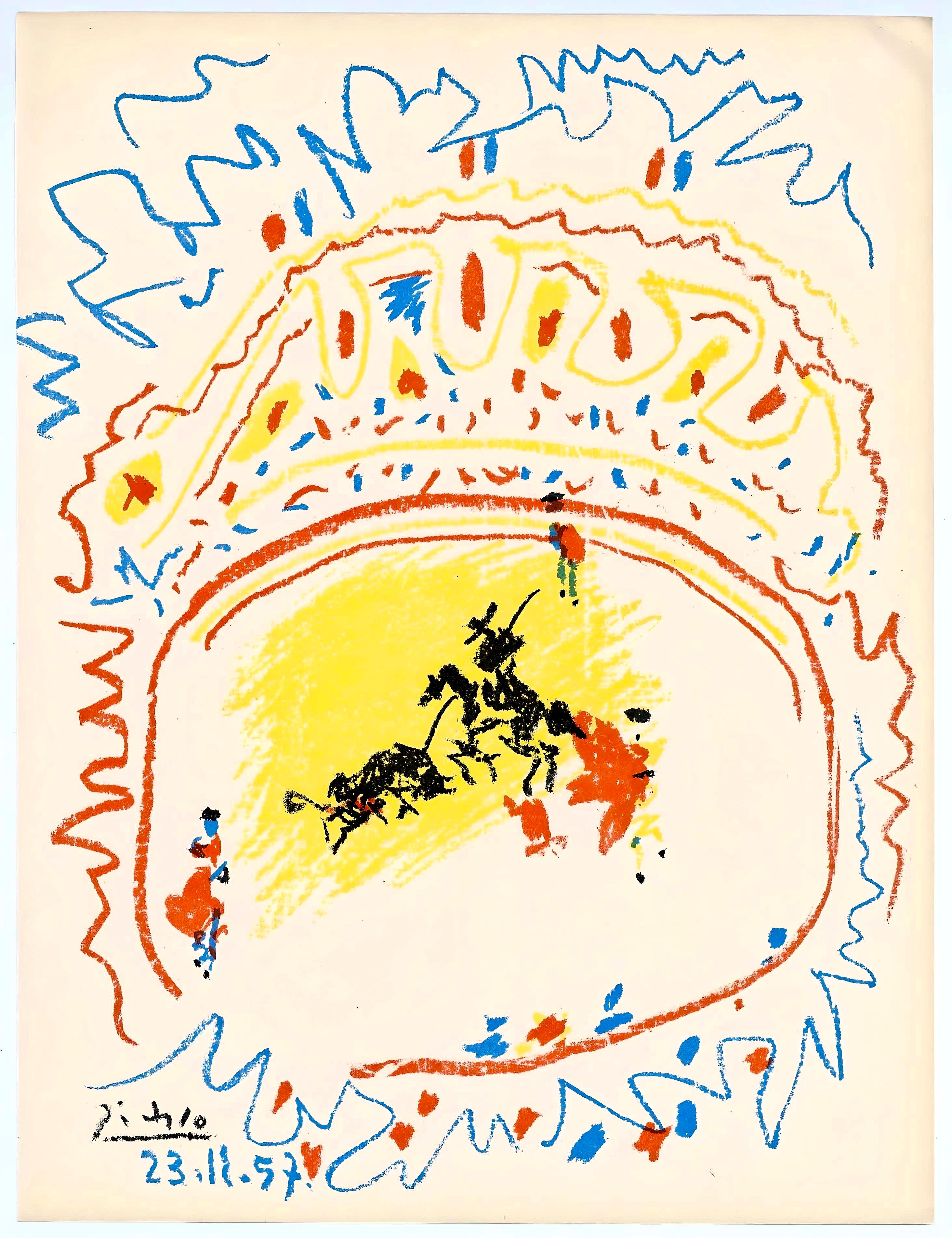Picasso, Corrida (Cramer 92; Bloch 839; Mourlot 302), XXe Siècle (after) For Sale 2
