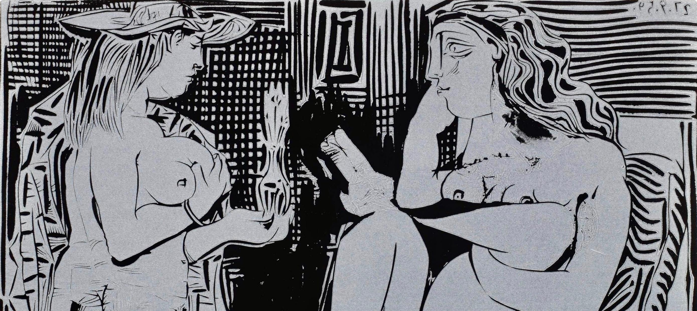 Picasso, Deux femmes (Orozco 214), Grabados al linóleo (after) - Print by Pablo Picasso