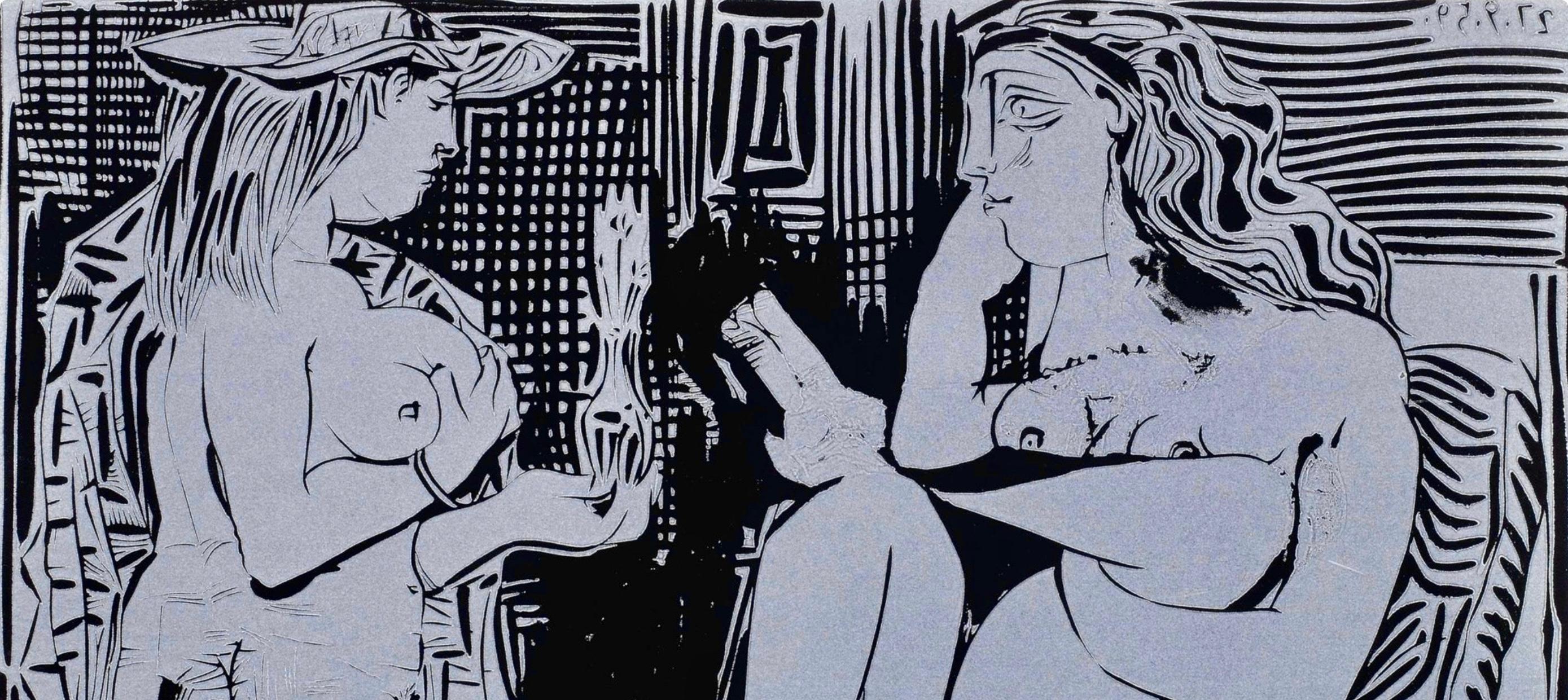 Picasso, Deux femmes (Orozco 214), Grabados al linóleo (after) - Print by Pablo Picasso