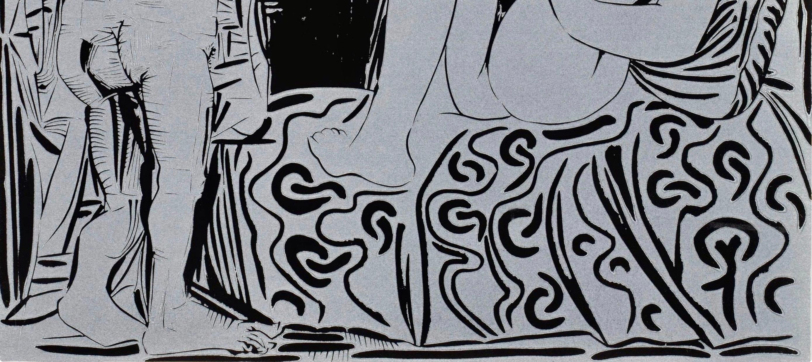 Picasso, Deux femmes (Orozco 214), Grabados al linóleo (after) - Cubist Print by Pablo Picasso