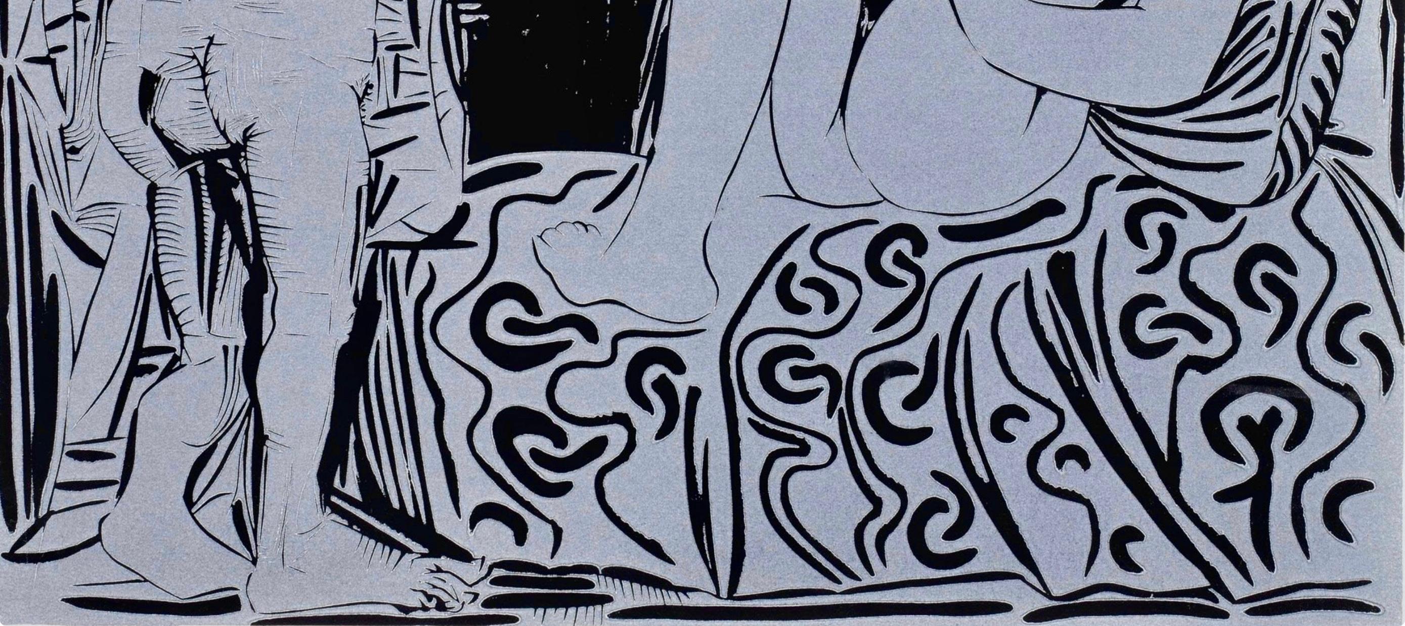 Picasso, Deux femmes (Orozco 214), Grabados al linóleo (after) - Cubist Print by Pablo Picasso