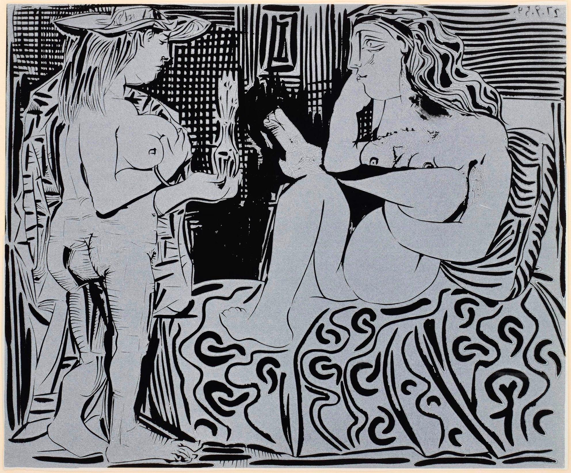 Picasso, Deux femmes (Orozco 214), Grabados al linóleo (d'après)