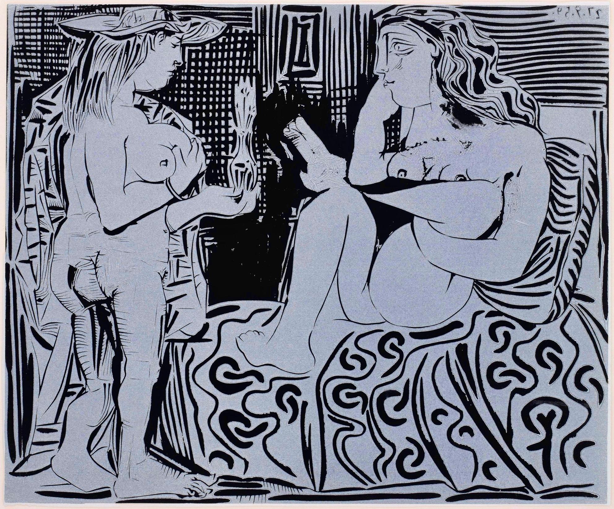 Picasso, Deux femmes (Orozco 214), Grabados al linóleo (after)