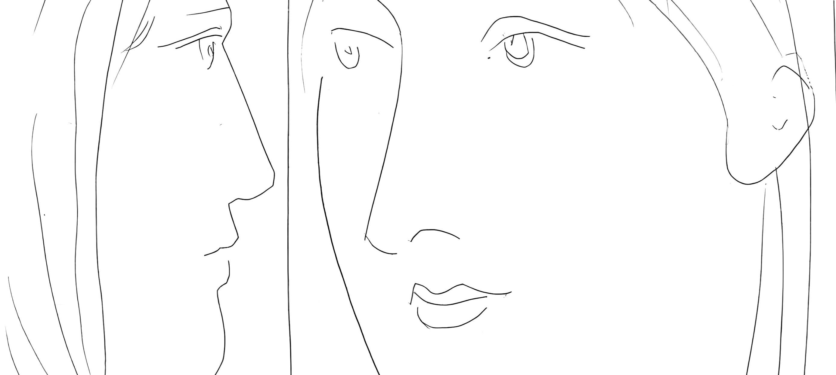 Picasso, Deux têtes de femme, Les Métamorphoses (after) - Print by Pablo Picasso