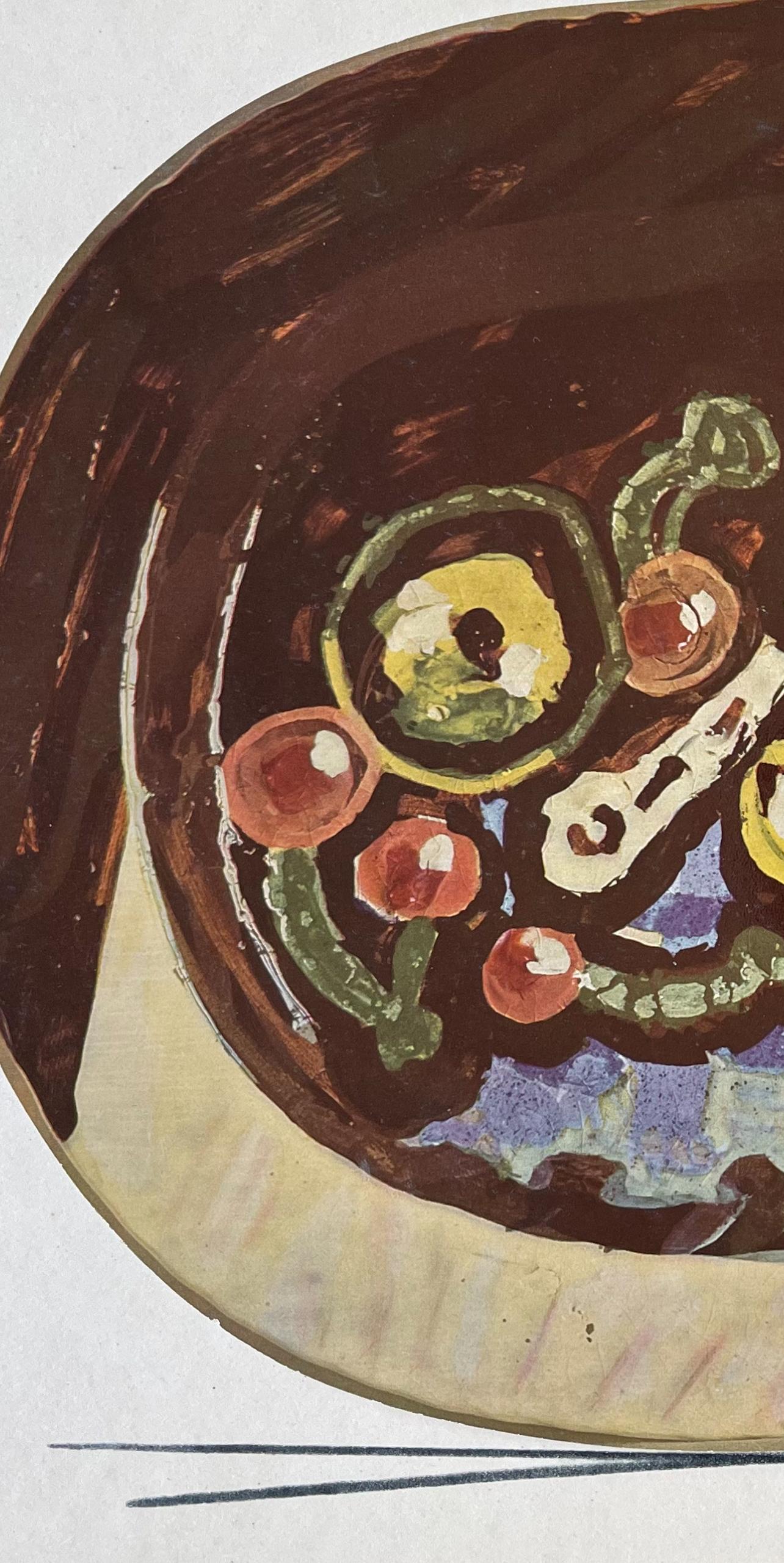 Picasso, étude pour la céramique, Céramiques de Picasso (Orozco 105) (nach) (Kubismus), Print, von Pablo Picasso