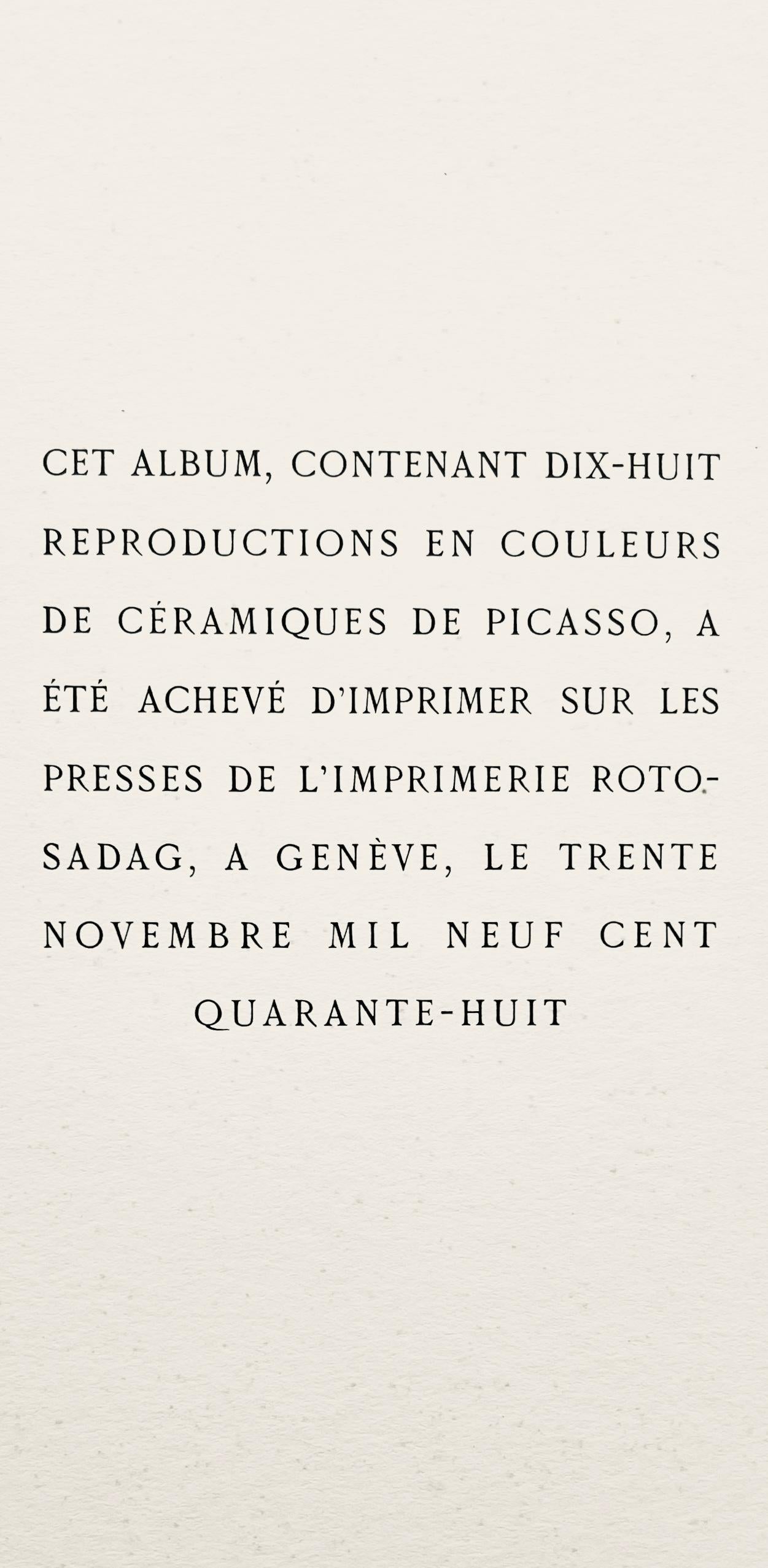 Picasso, étude pour la céramique, Céramiques de Picasso (Orozco 105) (d'après) en vente 3