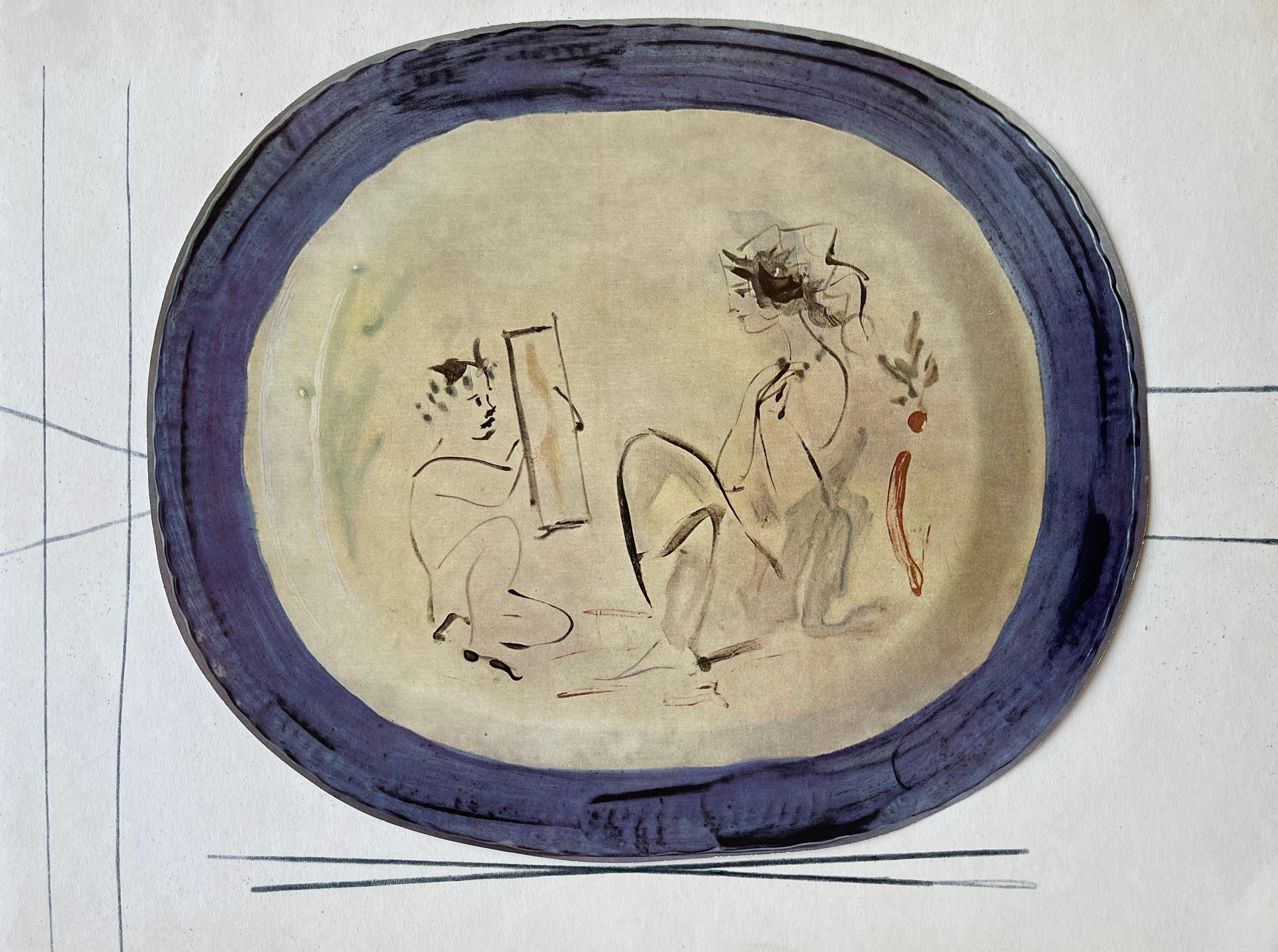Figurative Print Pablo Picasso - Picasso, étude pour la céramique, Céramiques de Picasso (Orozco 105) (d'après)