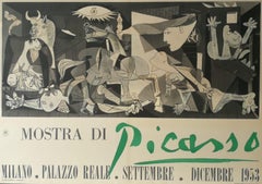 Picasso Exhibition Poster, "Mostra di Picasso," depicting Guernica - 1953