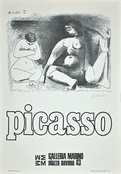 Vintage Picasso Exhibition Poster - Original Offset by Picasso (after) - 1974