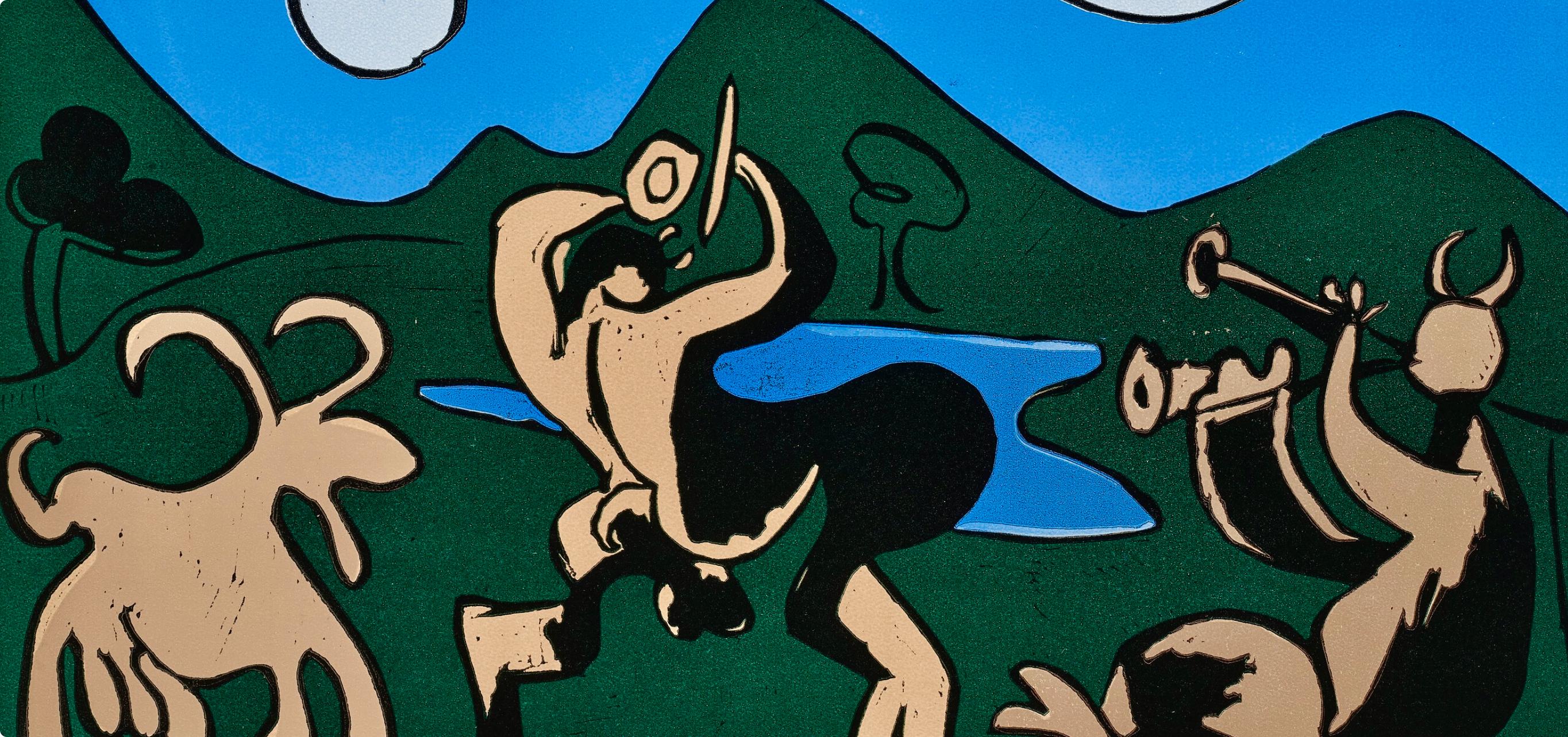 Picasso, Faunes et chèvre (Orozco 214), Grabados al linóleo (after) - Print by Pablo Picasso
