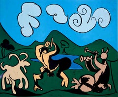 Vintage Picasso, Fauns and Goat, Éditions Cercle d’Art (after)