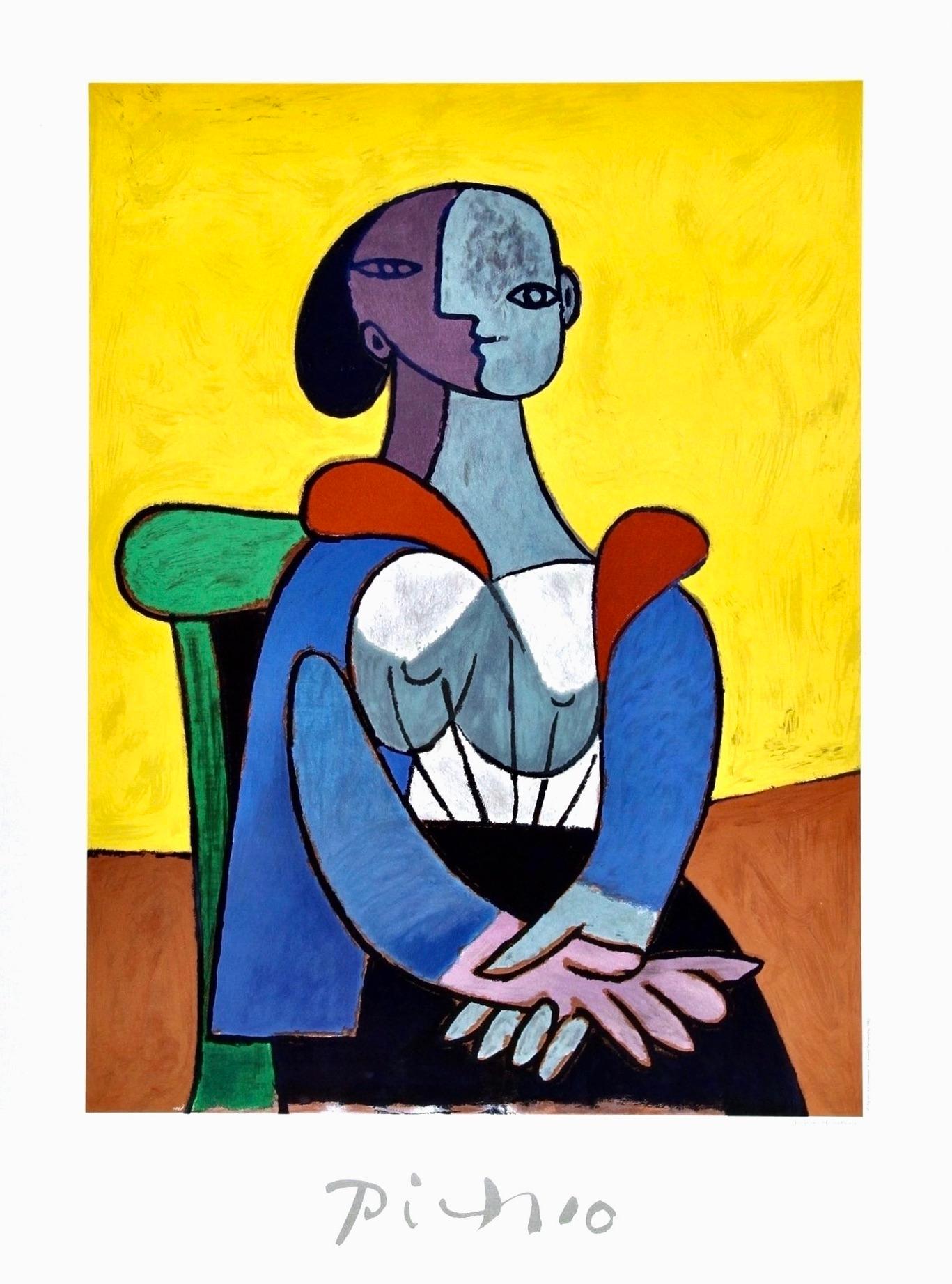 Picasso, Mujer a la sombra sobre fondo amarillo (después de)