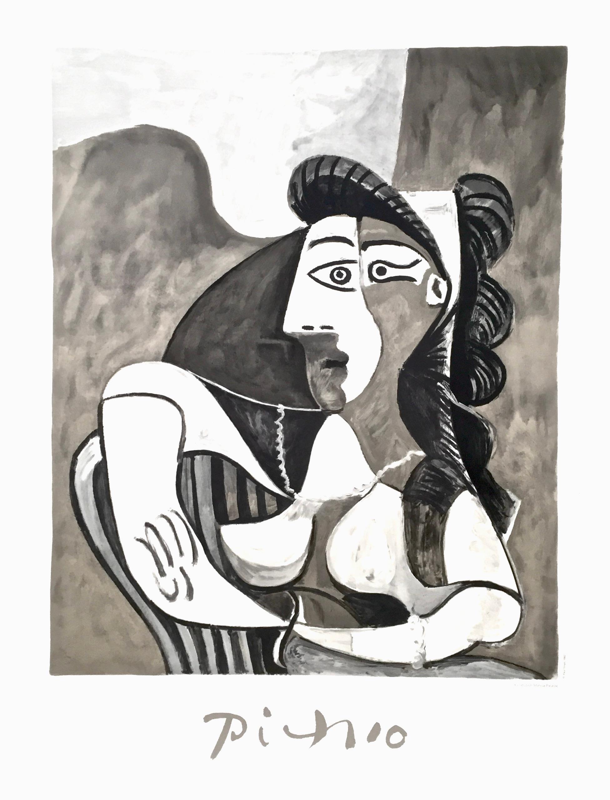 Pablo Picasso Abstract Print - Picasso, Femme Accoudee au Fauteuil (after)
